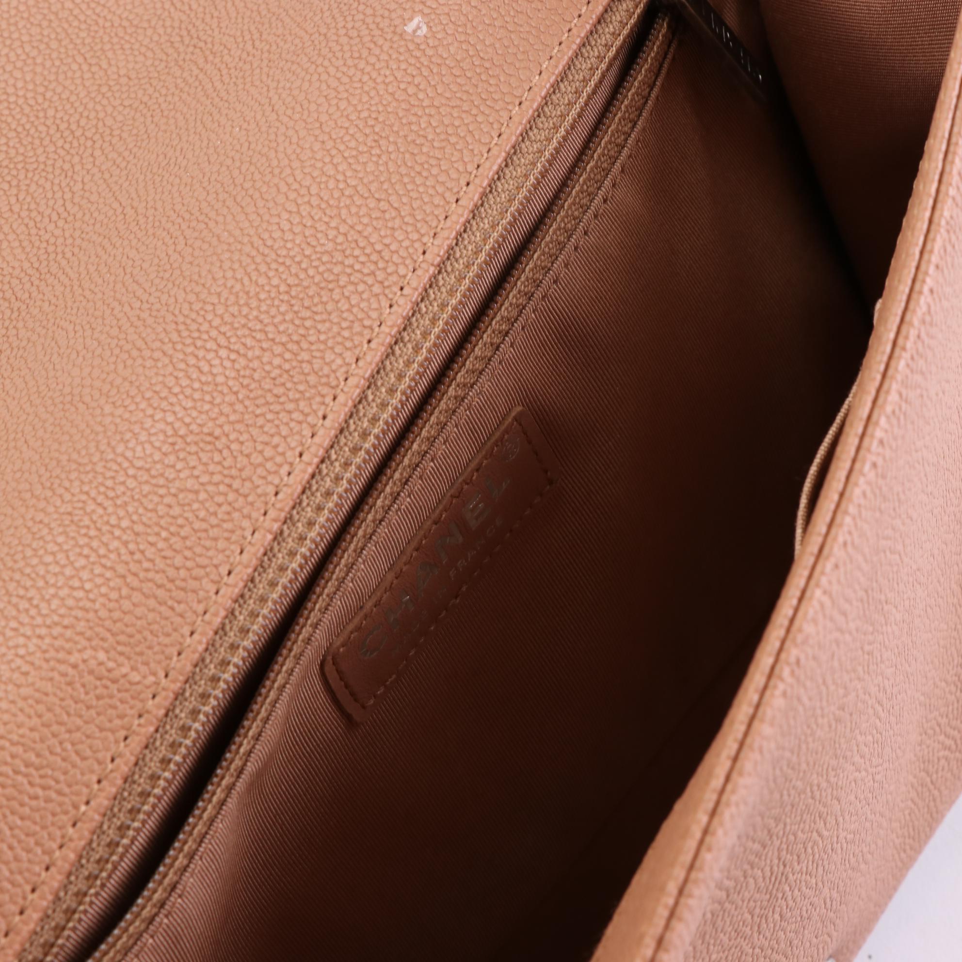 Chanel Boy Flap Medium Bag in Quilted Caviar Leather