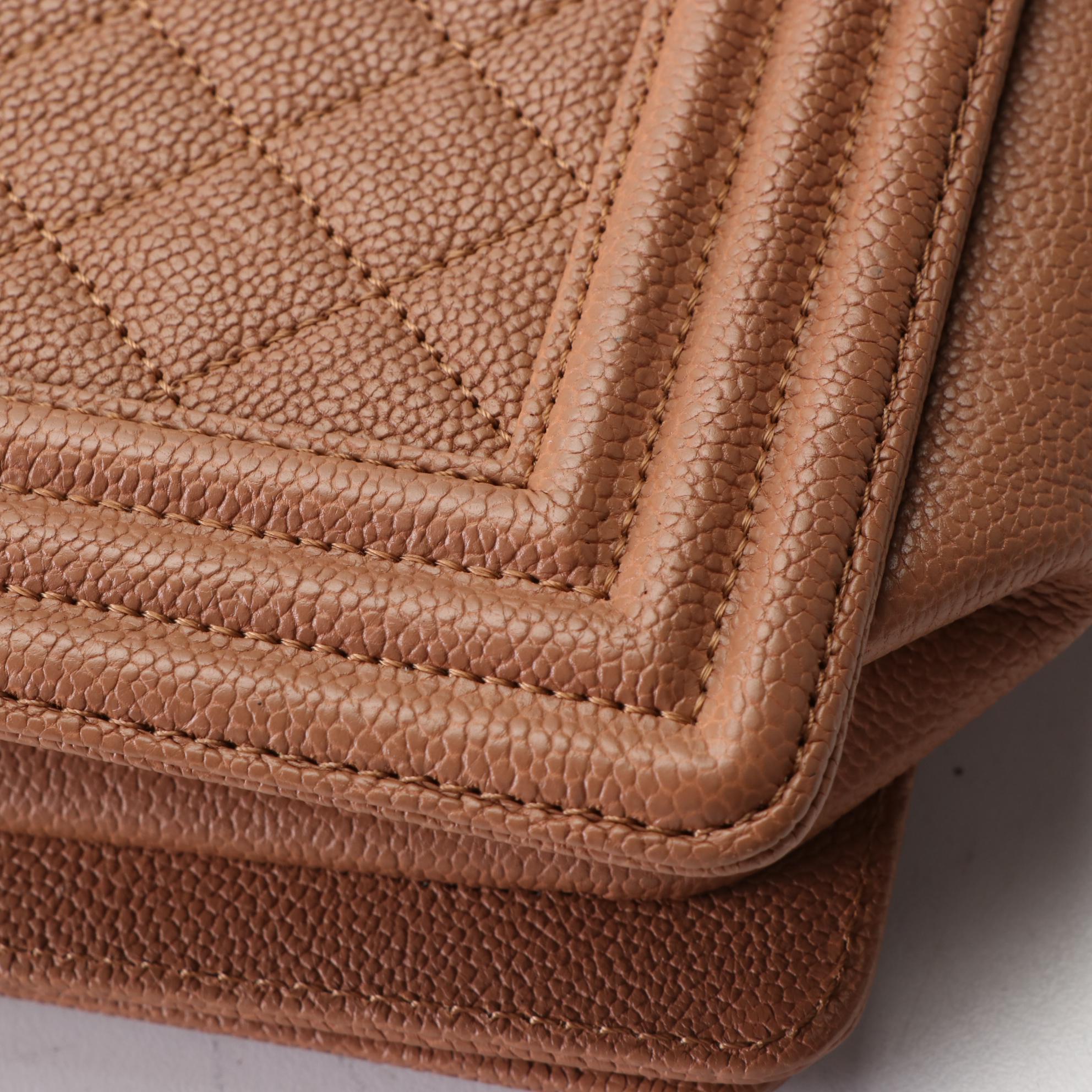 Chanel Boy Flap Medium Bag in Quilted Caviar Leather