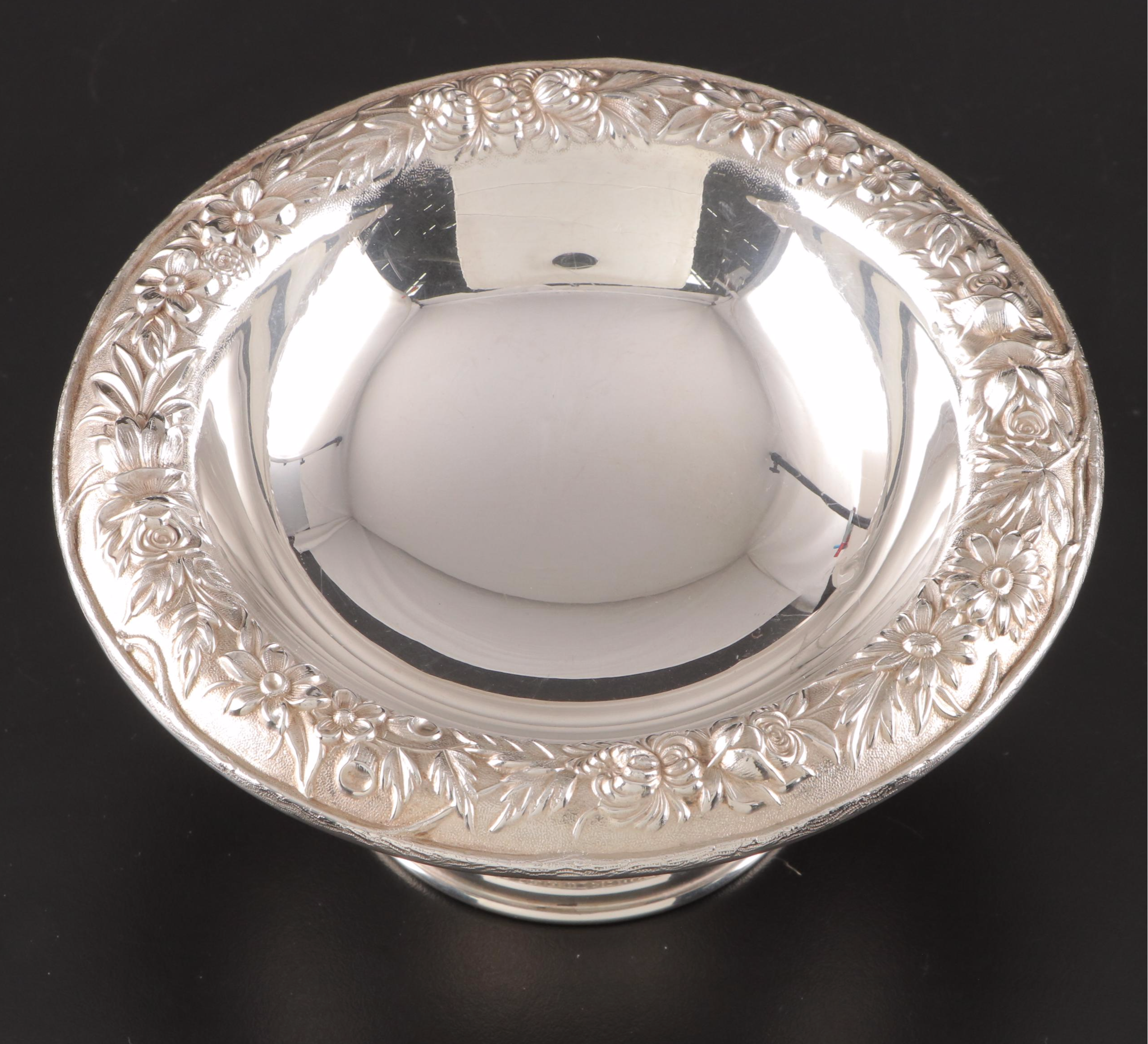 S. Kirk & Son Repoussé Sterling Silver Compote