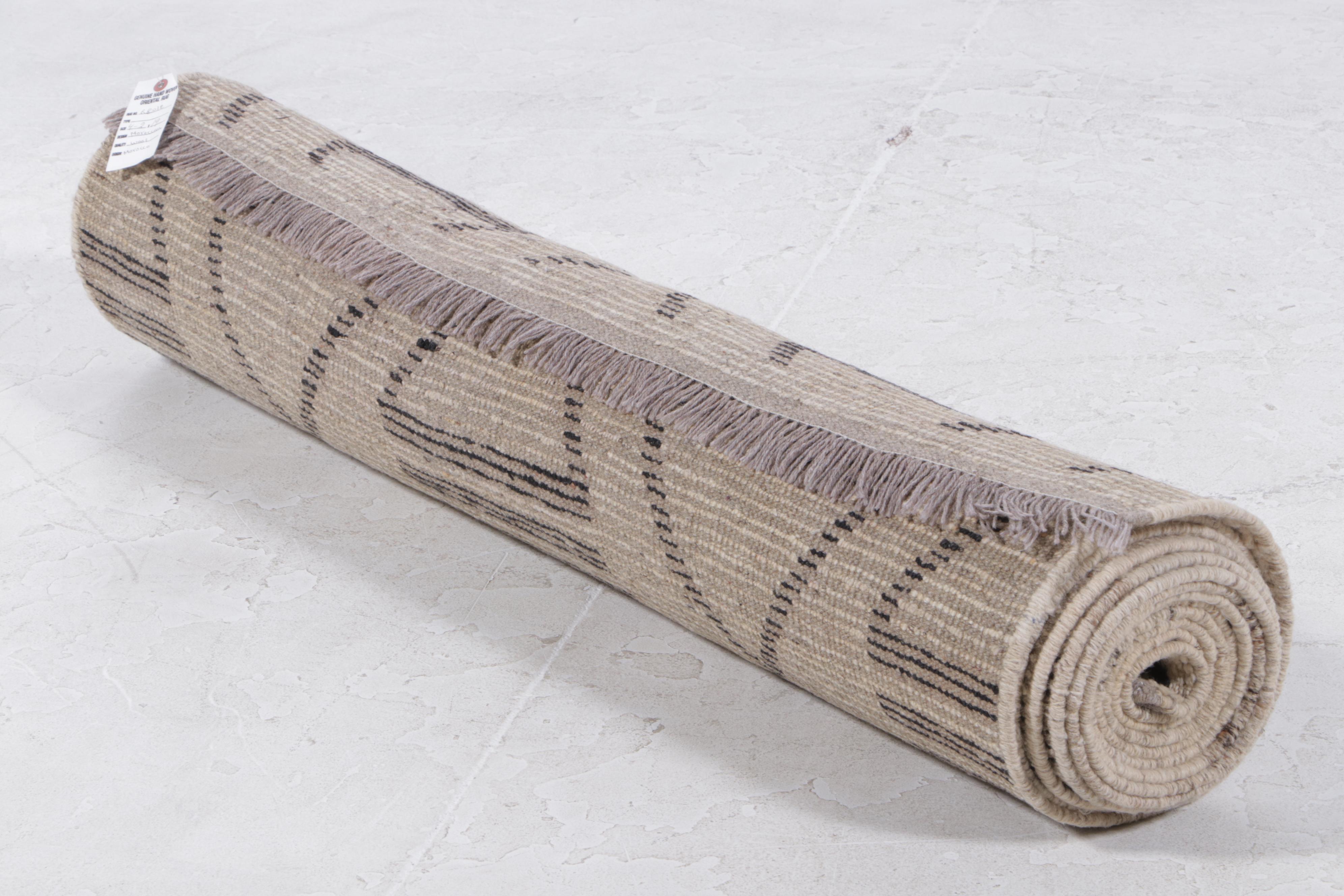 4'3 x 19'4 Hand-Knotted Moroccan Berber Long Rug