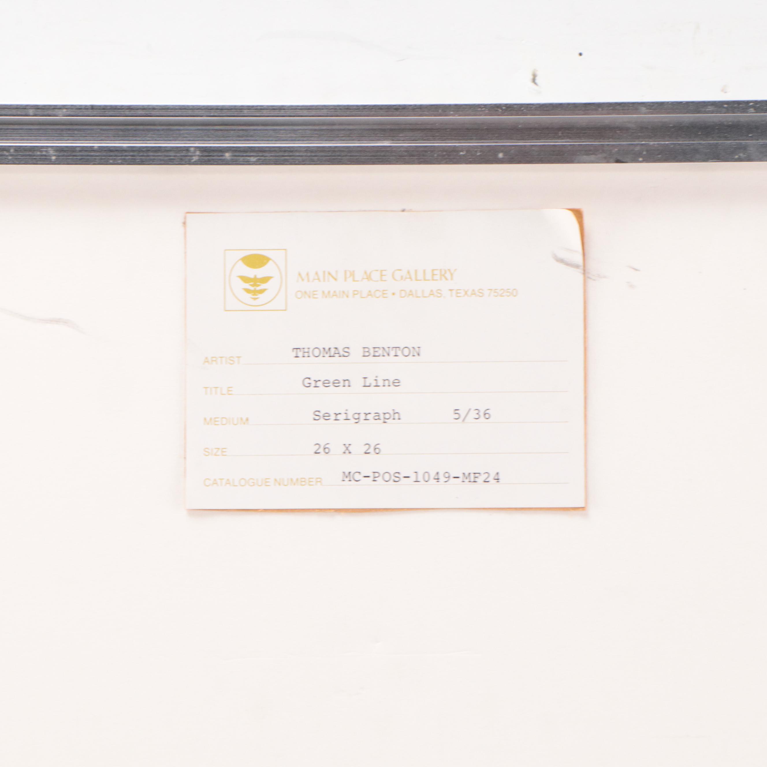 Thomas Whelan Benton Geometric Serigraph, 1969