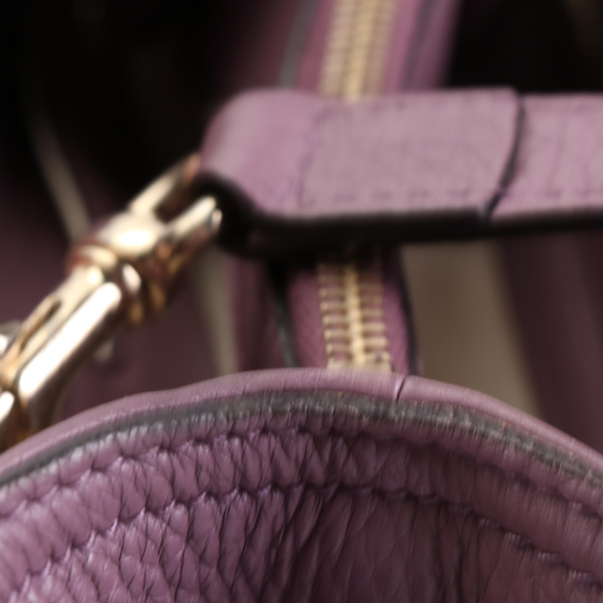 Gucci Bamboo Medium Shopper Tote in Grain Calfskin Leather