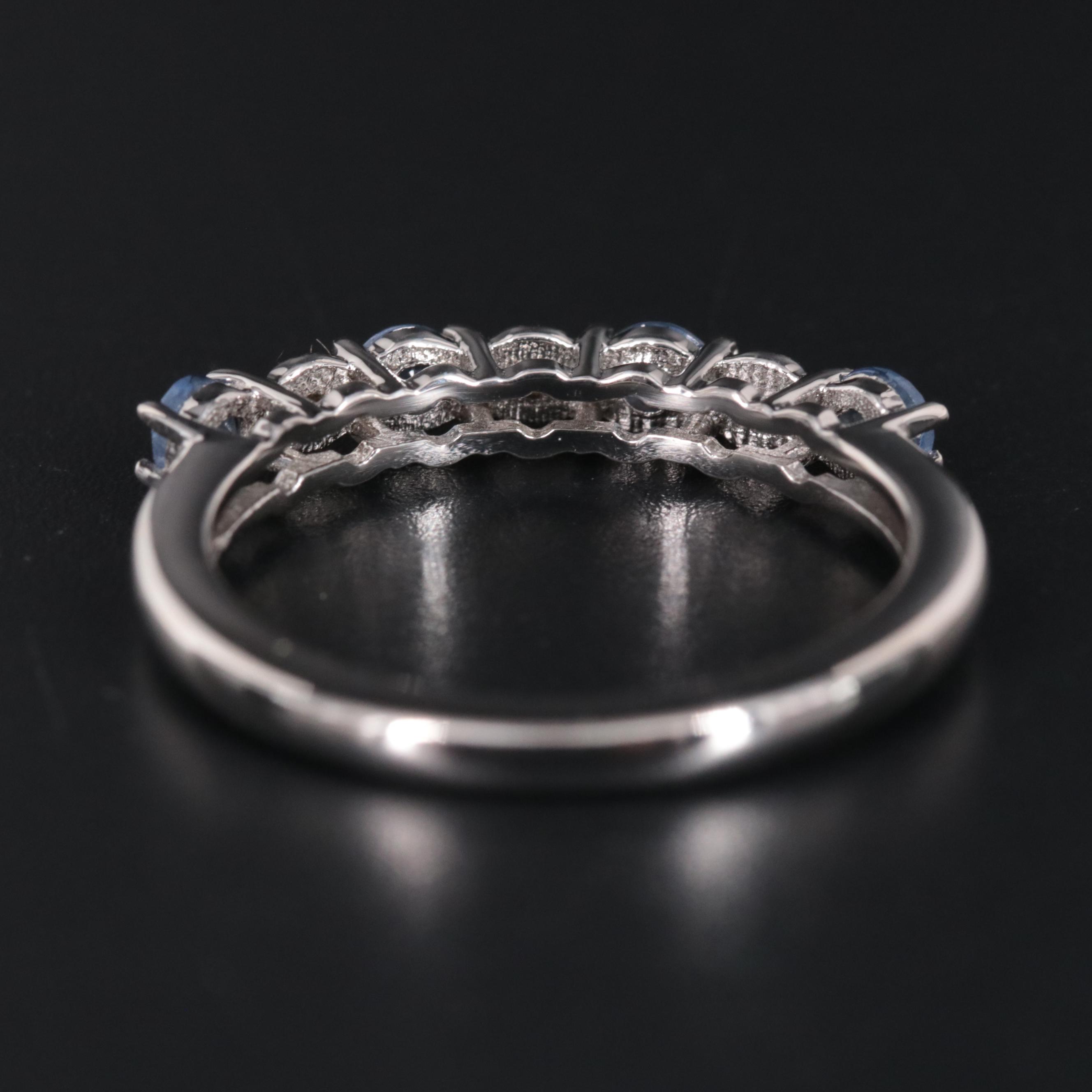 Sterling Silver Topaz and Cubic Zirconia Ring