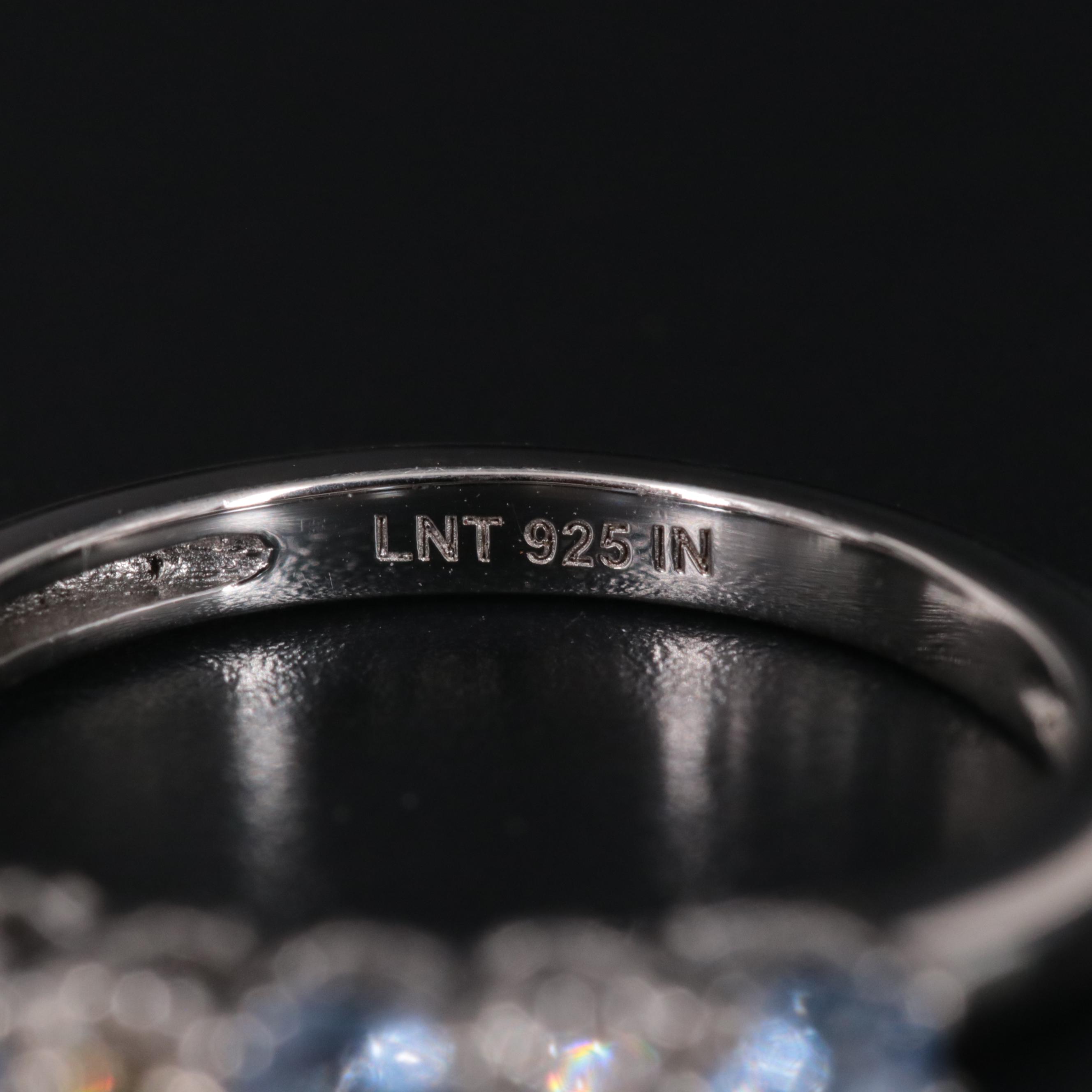 Sterling Silver Topaz and Cubic Zirconia Ring