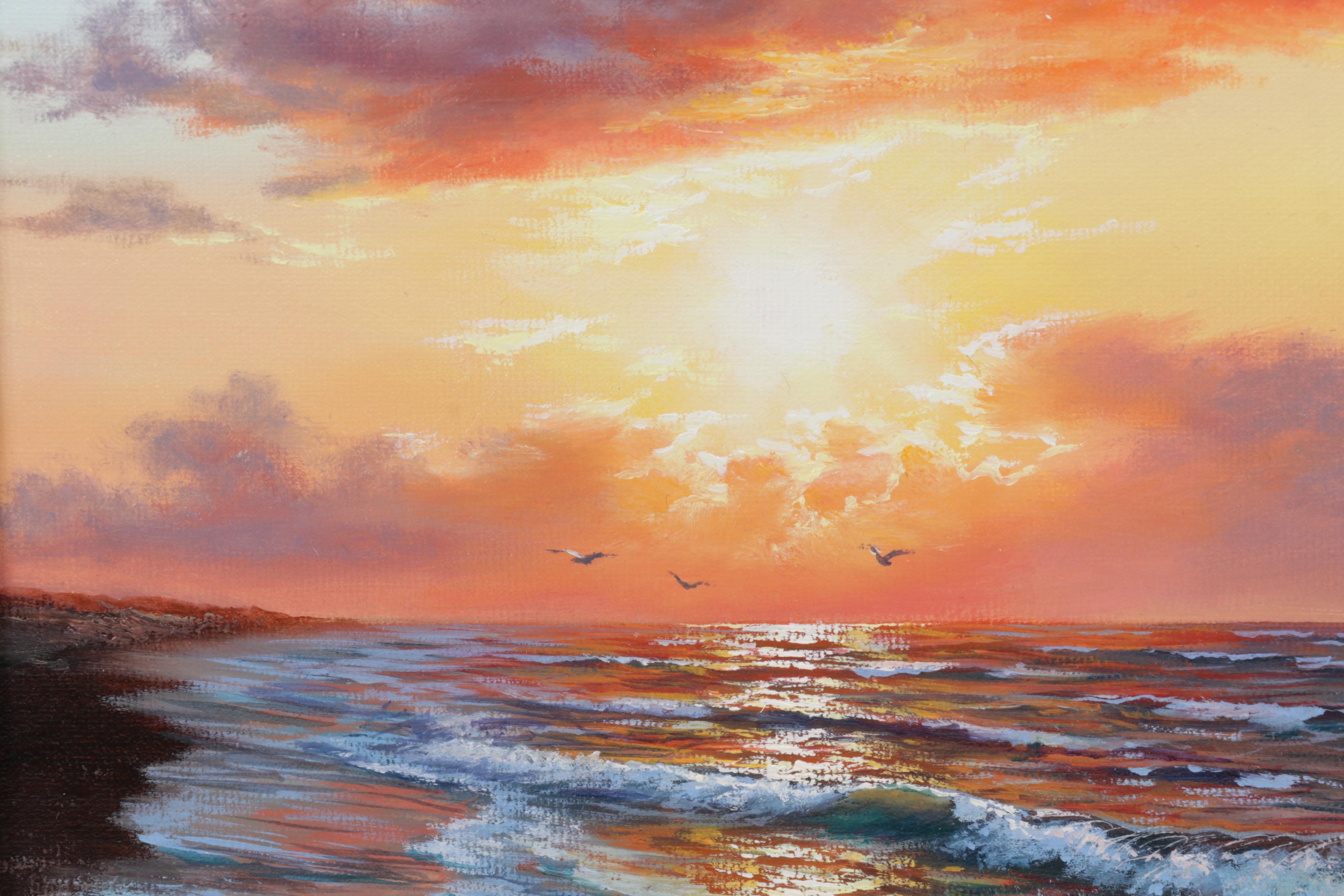 Jevgenijus Litvinas Oil Painting "Ocean Coast," 2022