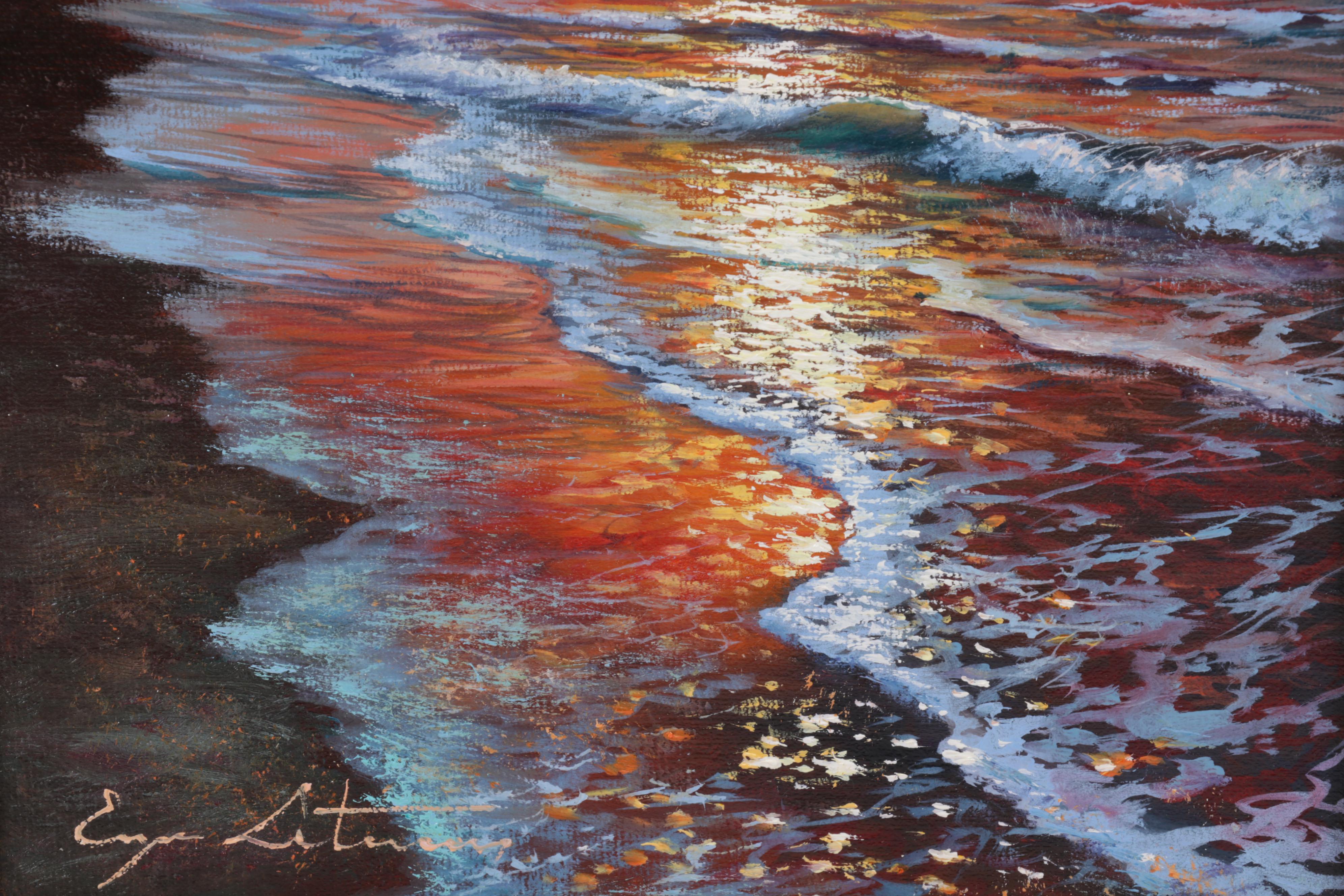 Jevgenijus Litvinas Oil Painting "Ocean Coast," 2022