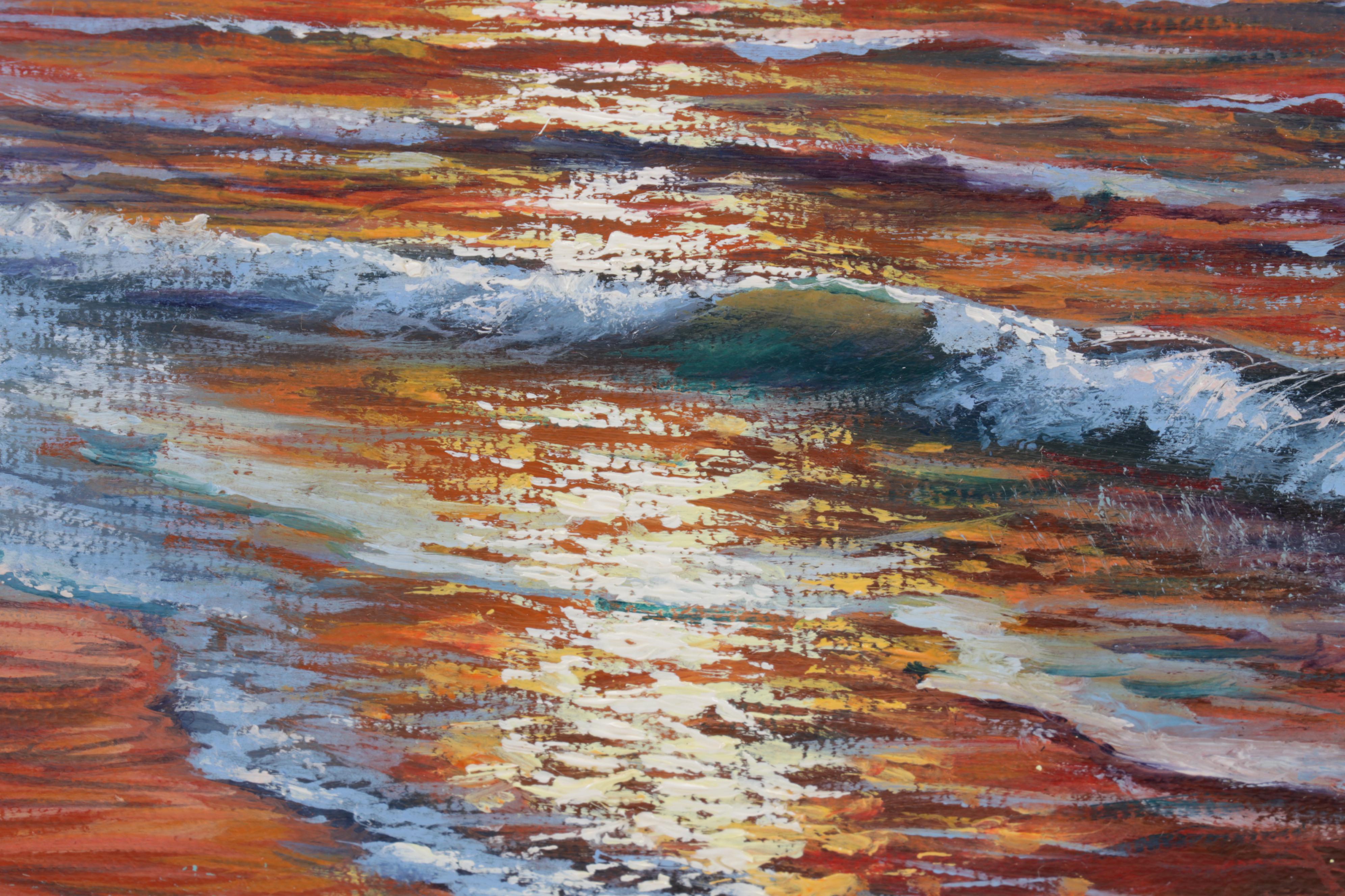 Jevgenijus Litvinas Oil Painting "Ocean Coast," 2022