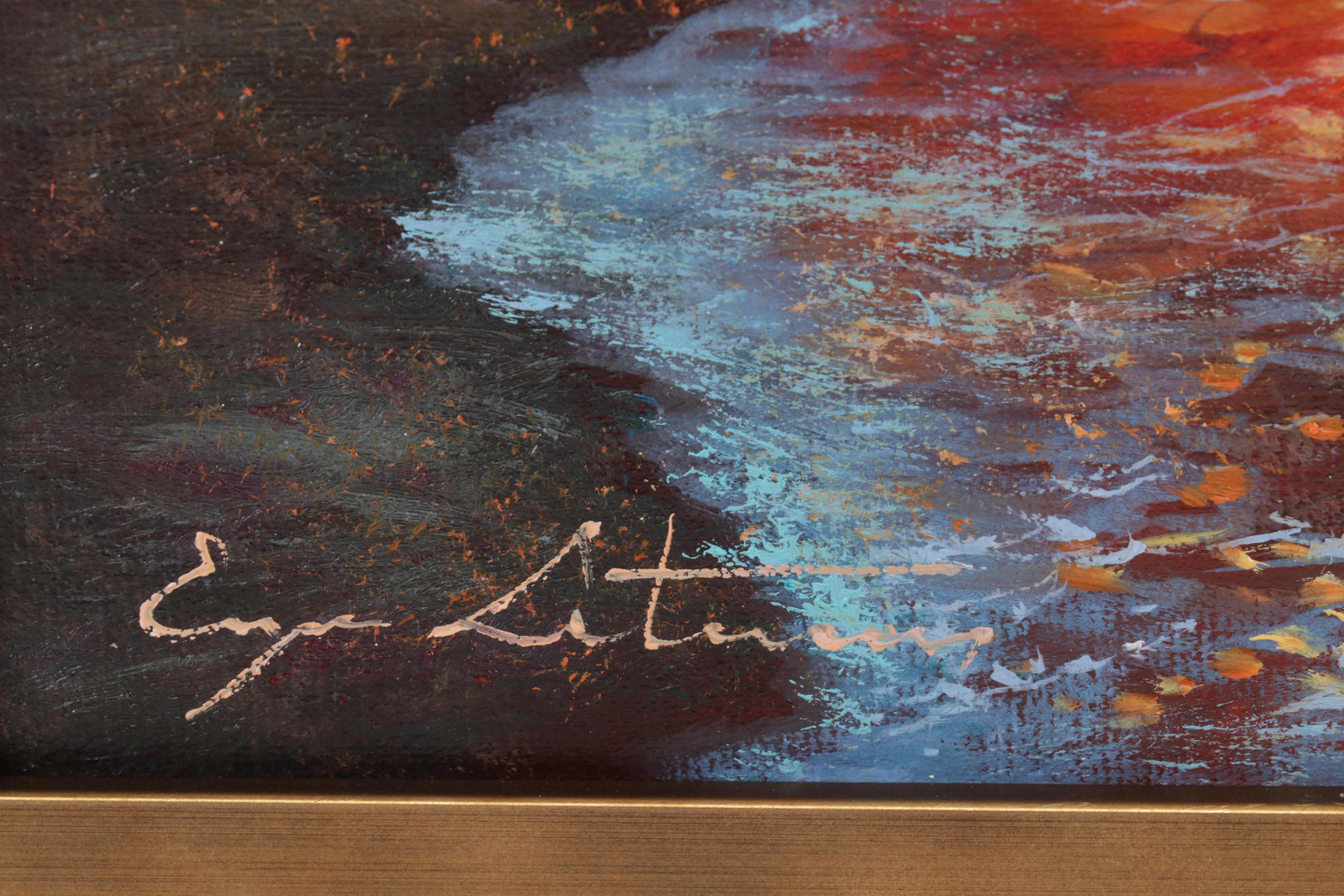 Jevgenijus Litvinas Oil Painting "Ocean Coast," 2022