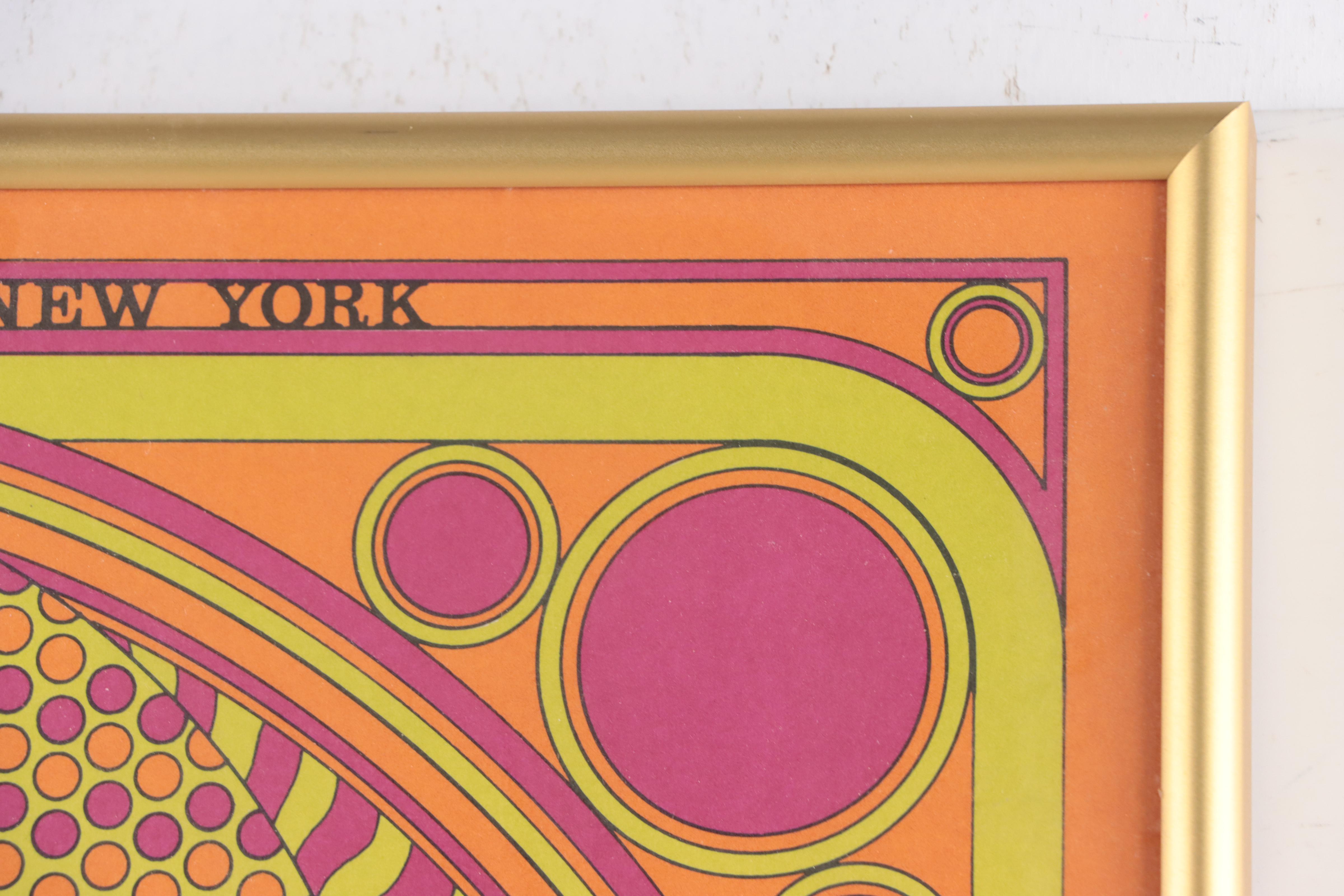 Jimi Hendrix Color Lithograph Concert Poster, 1968