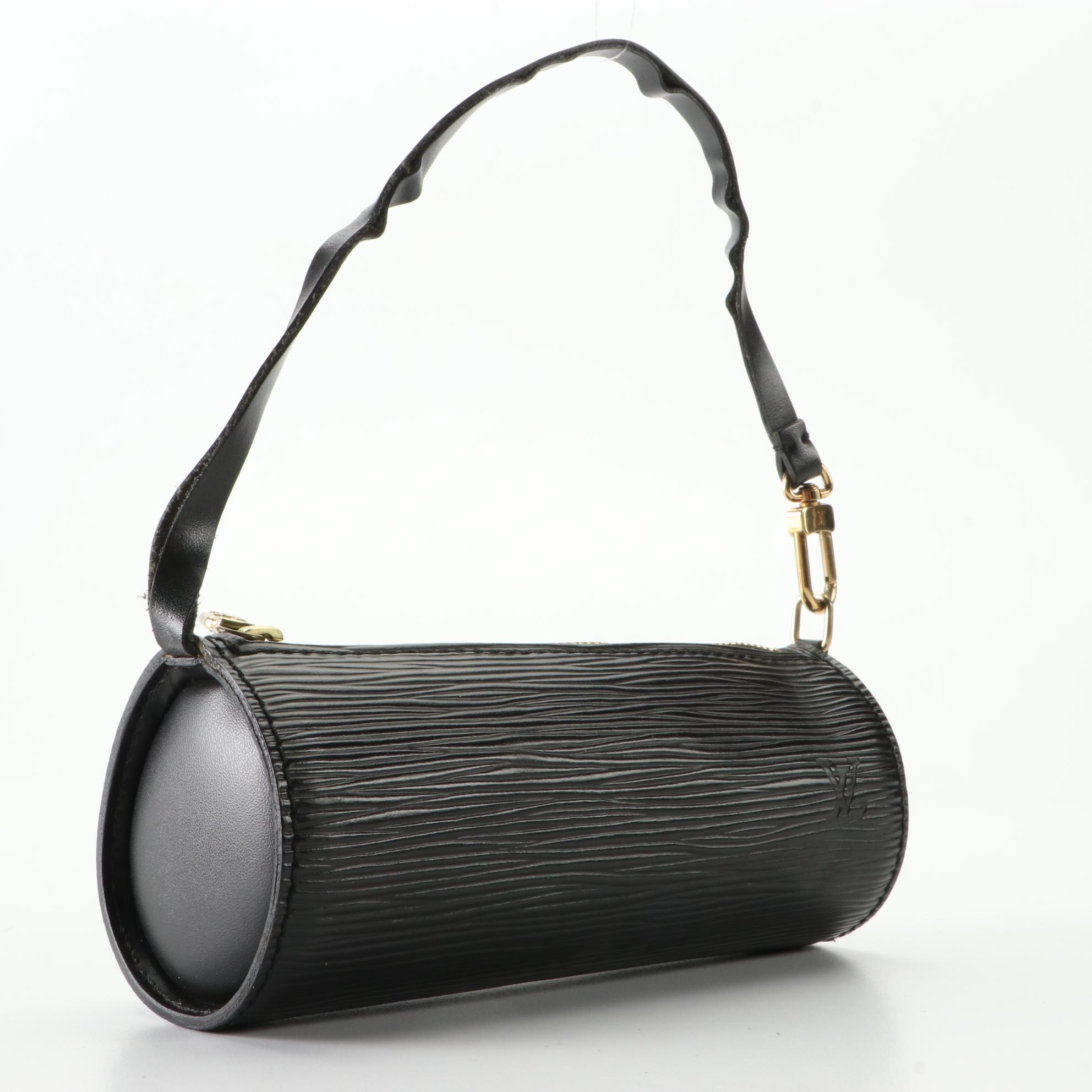 Louis Vuitton Soufflot Pochette in Black Epi Leather