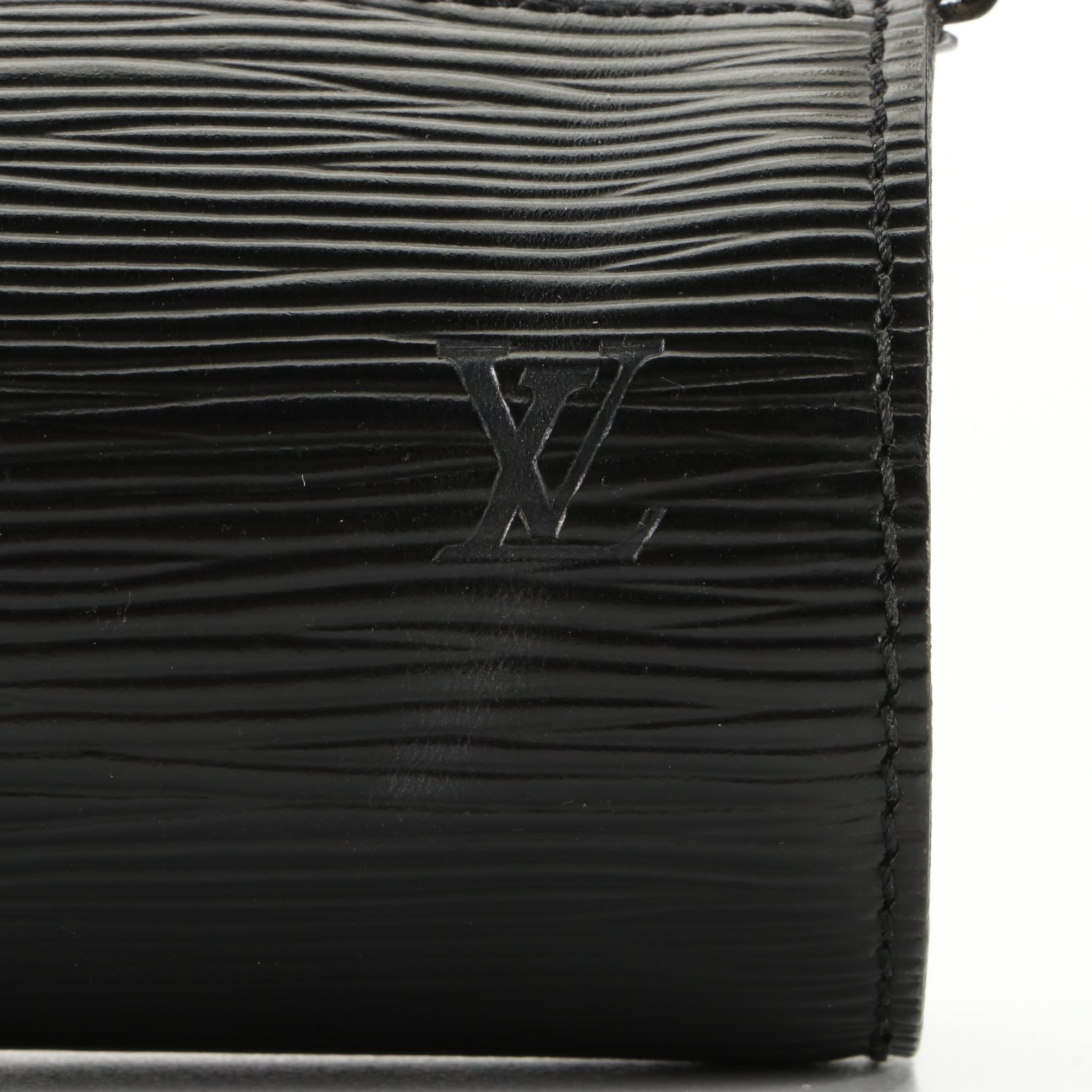Louis Vuitton Soufflot Pochette in Black Epi Leather