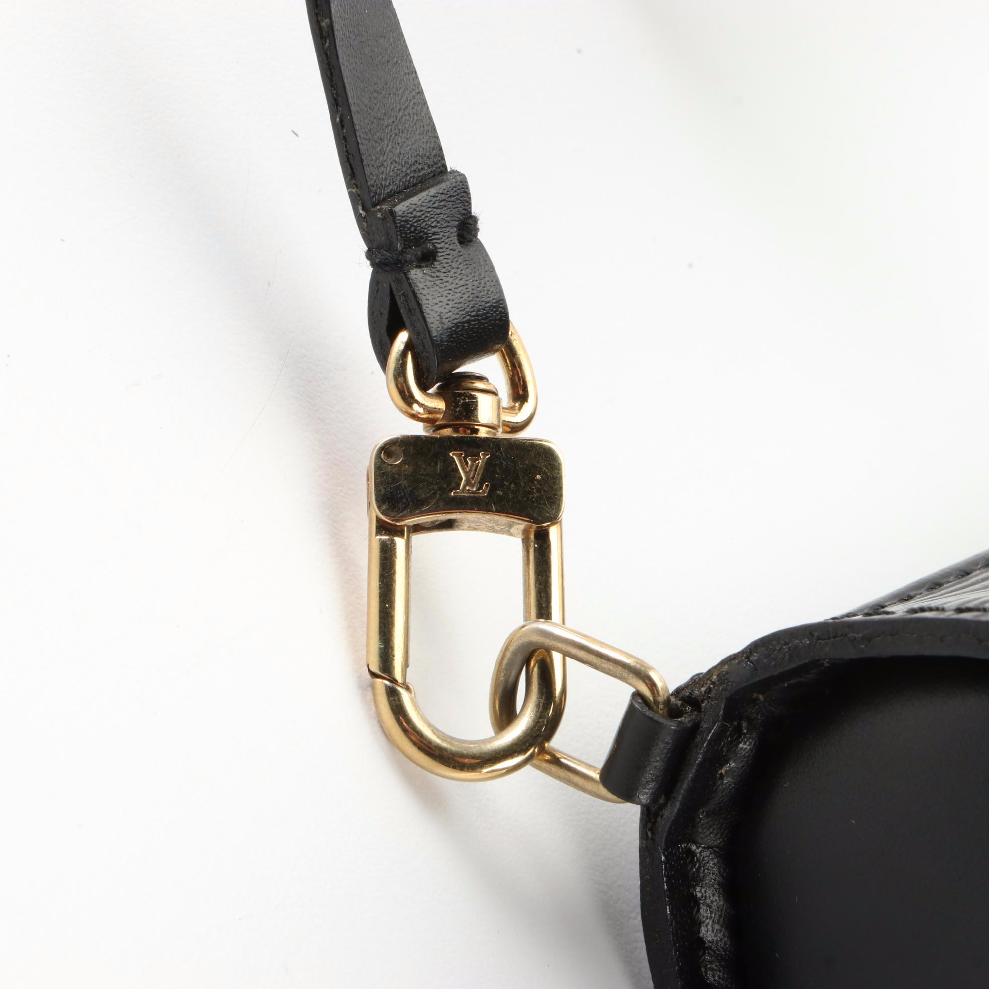 Louis Vuitton Soufflot Pochette in Black Epi Leather