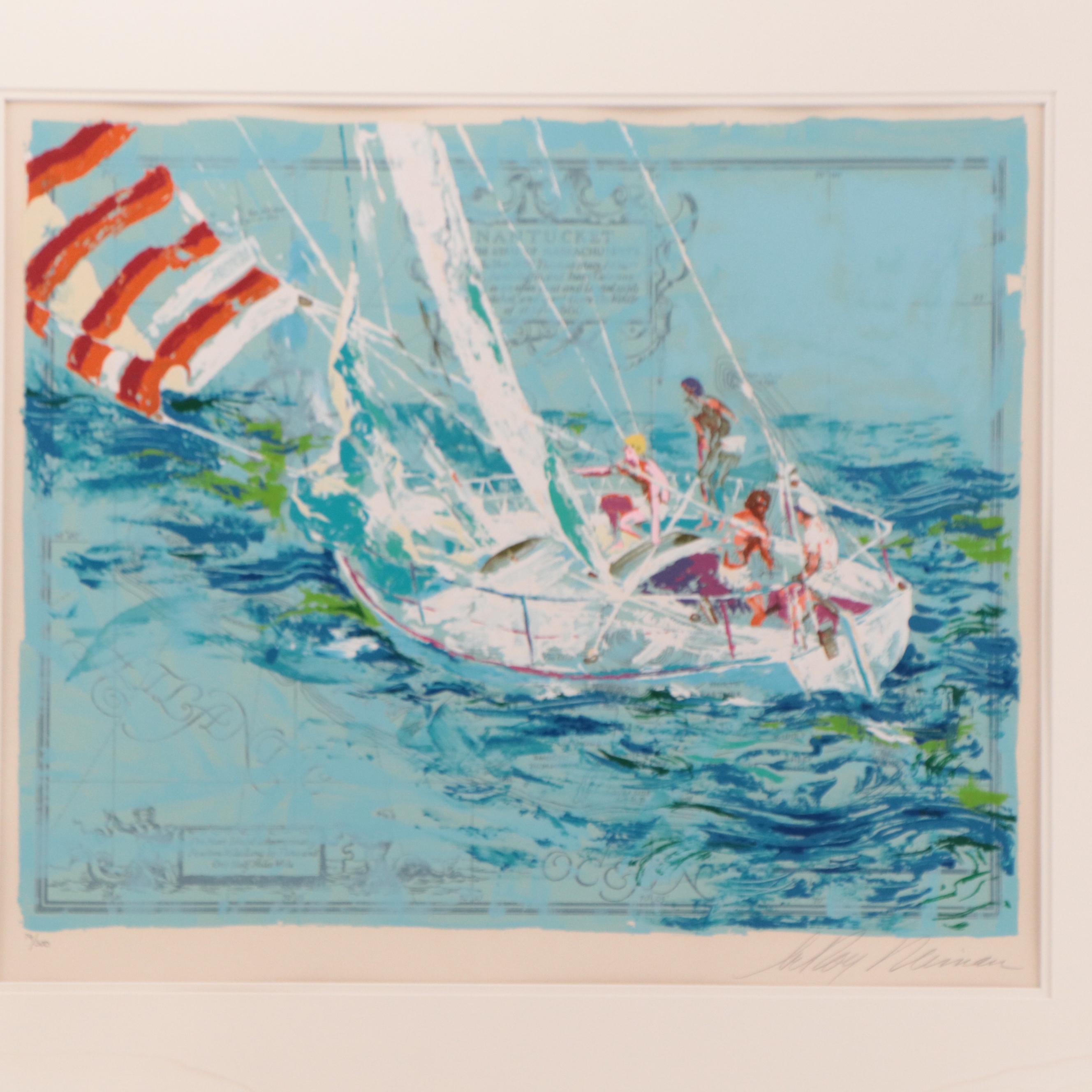 LeRoy Neiman Serigraph "Nantucket Sailing," 1980