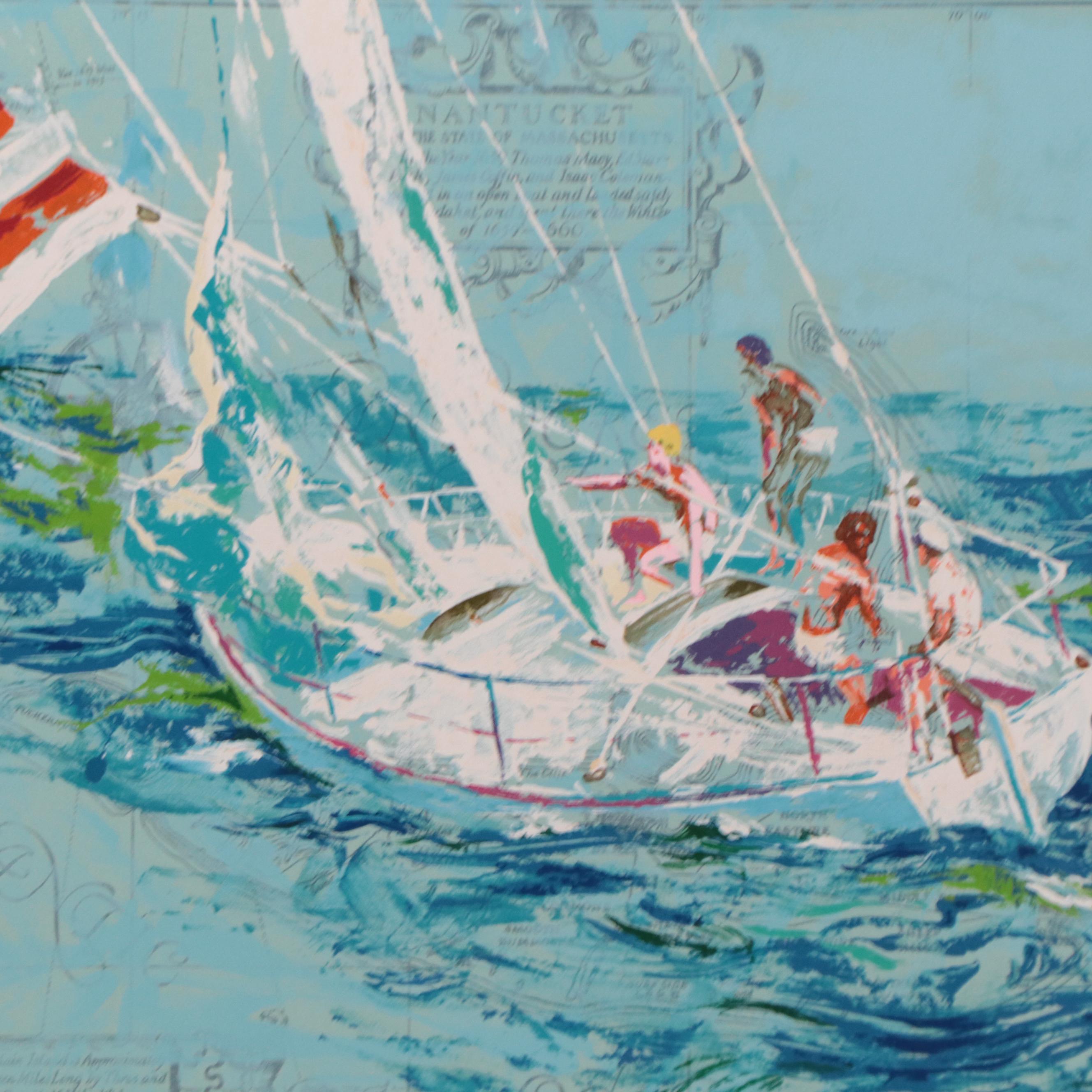 LeRoy Neiman Serigraph "Nantucket Sailing," 1980