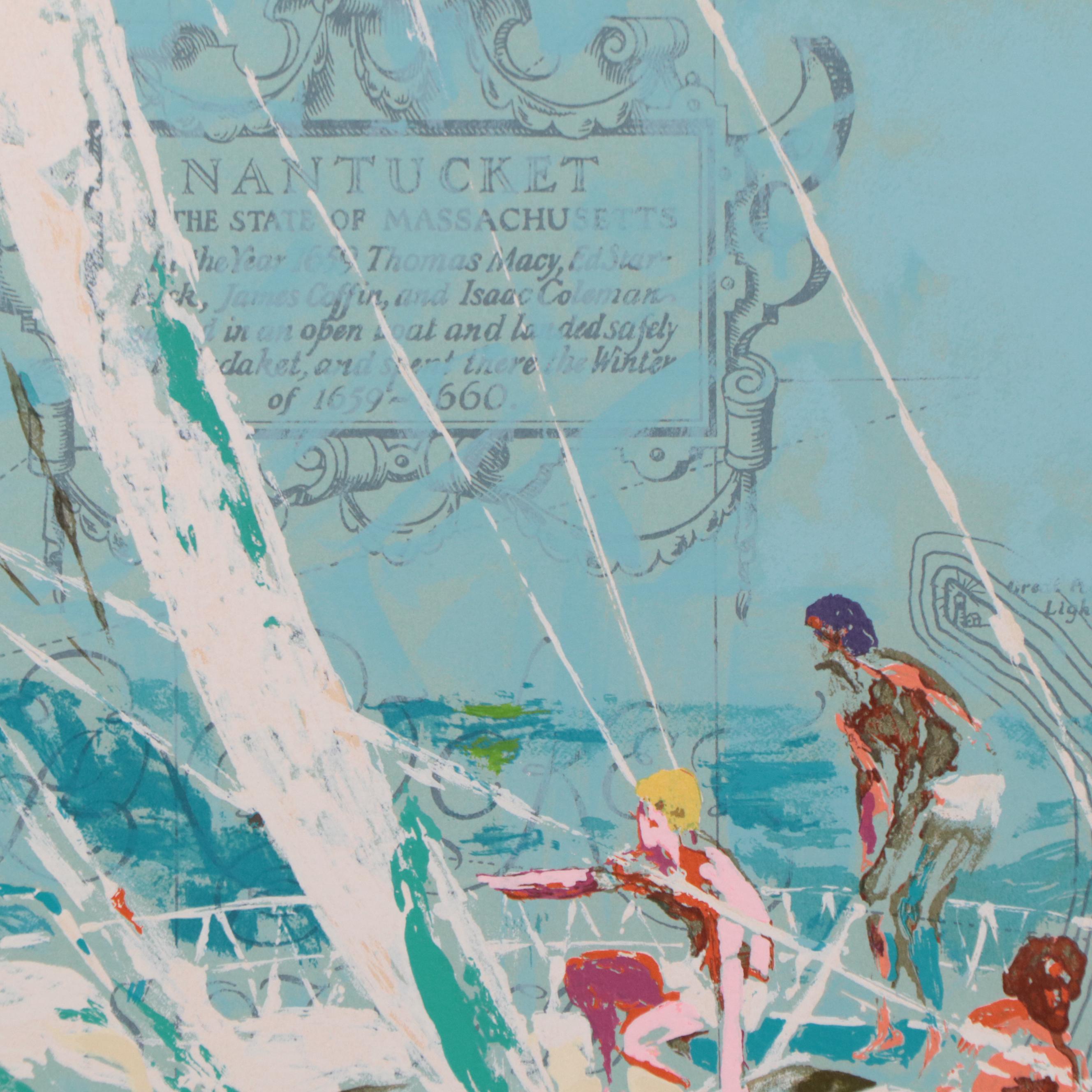 LeRoy Neiman Serigraph "Nantucket Sailing," 1980