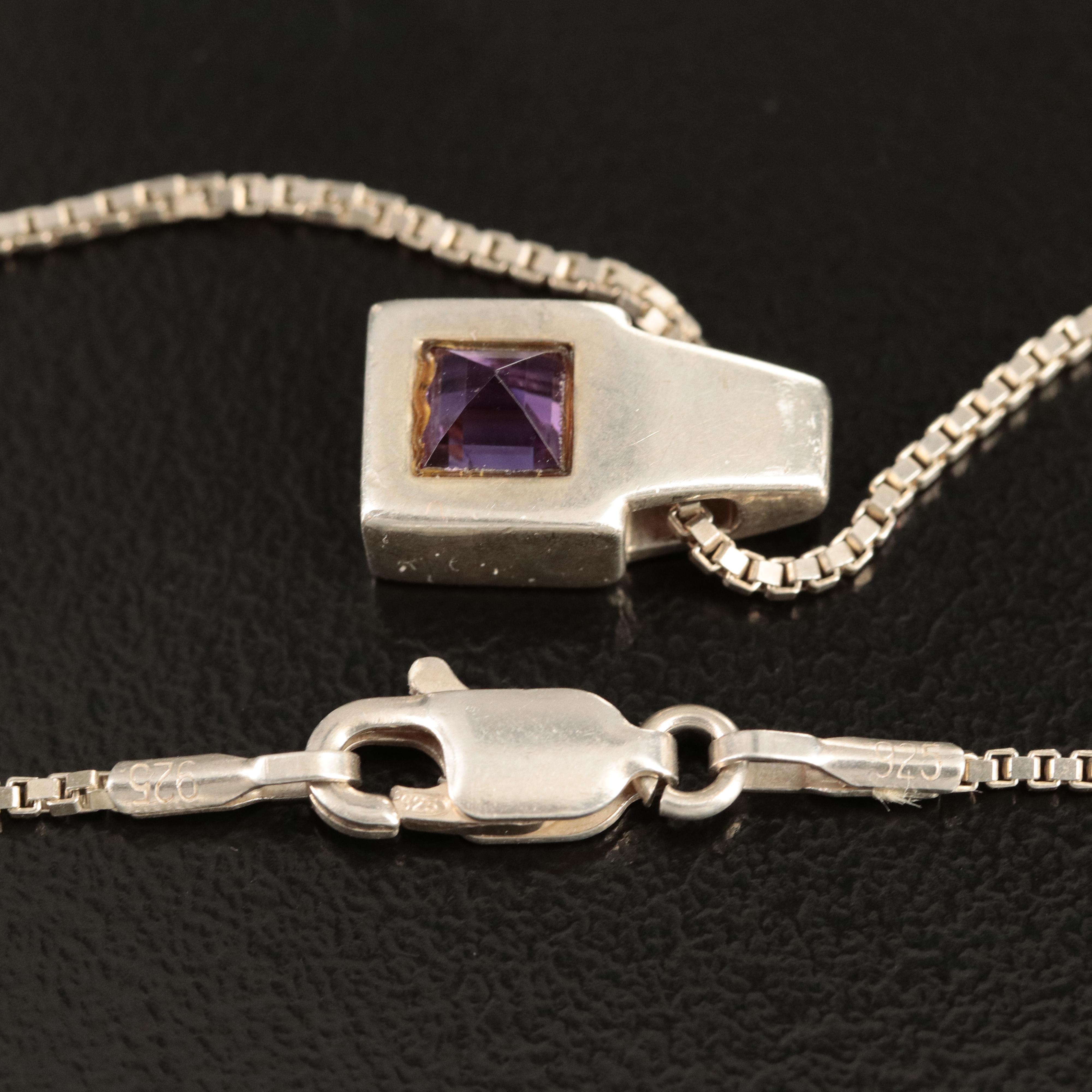 Mignon Faget Sterling Group Including "Colonnade" Ring, Necklace and Ring