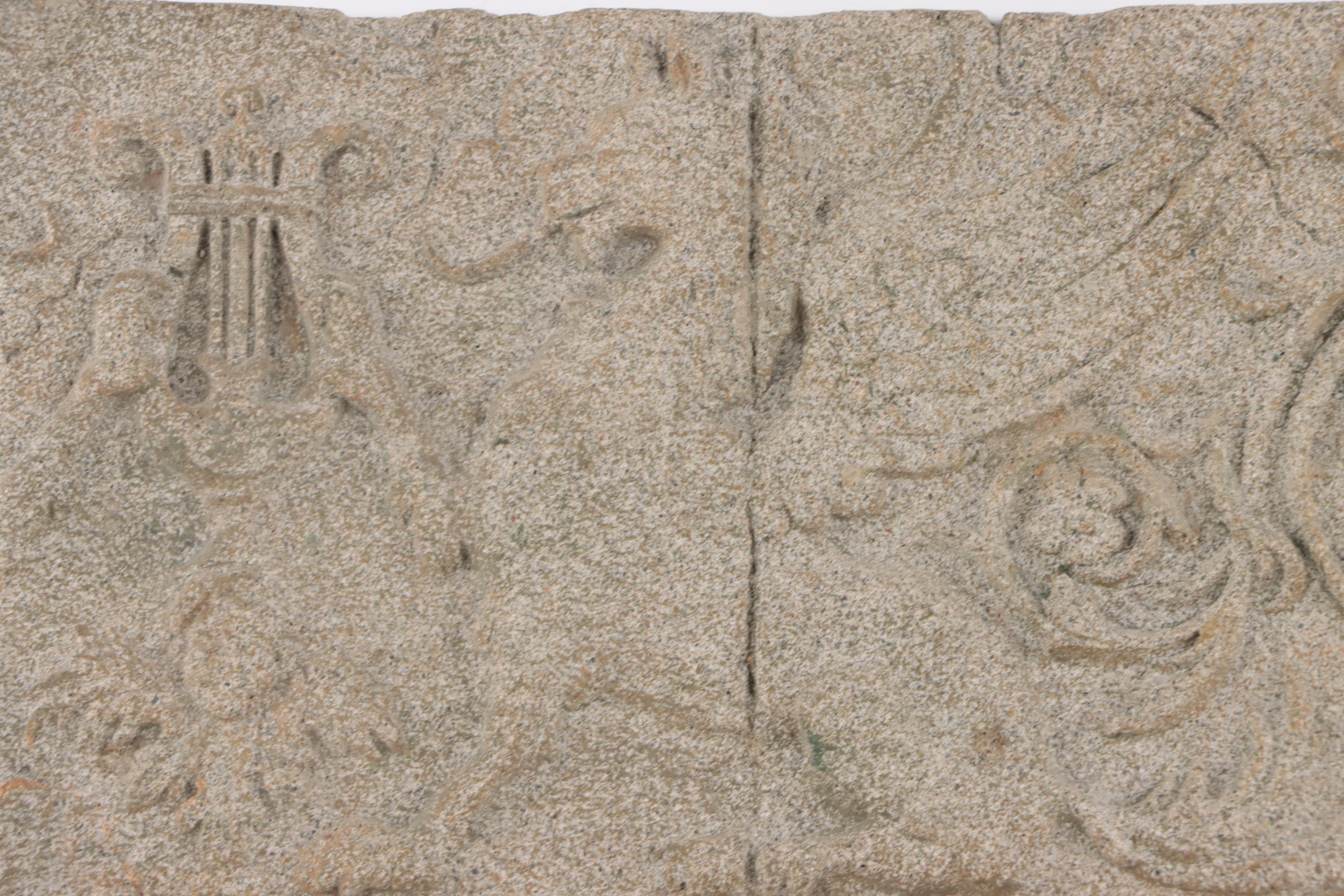 Composite Sculpture Relief Wall-Hanging With Griffin Motif, 21st Century