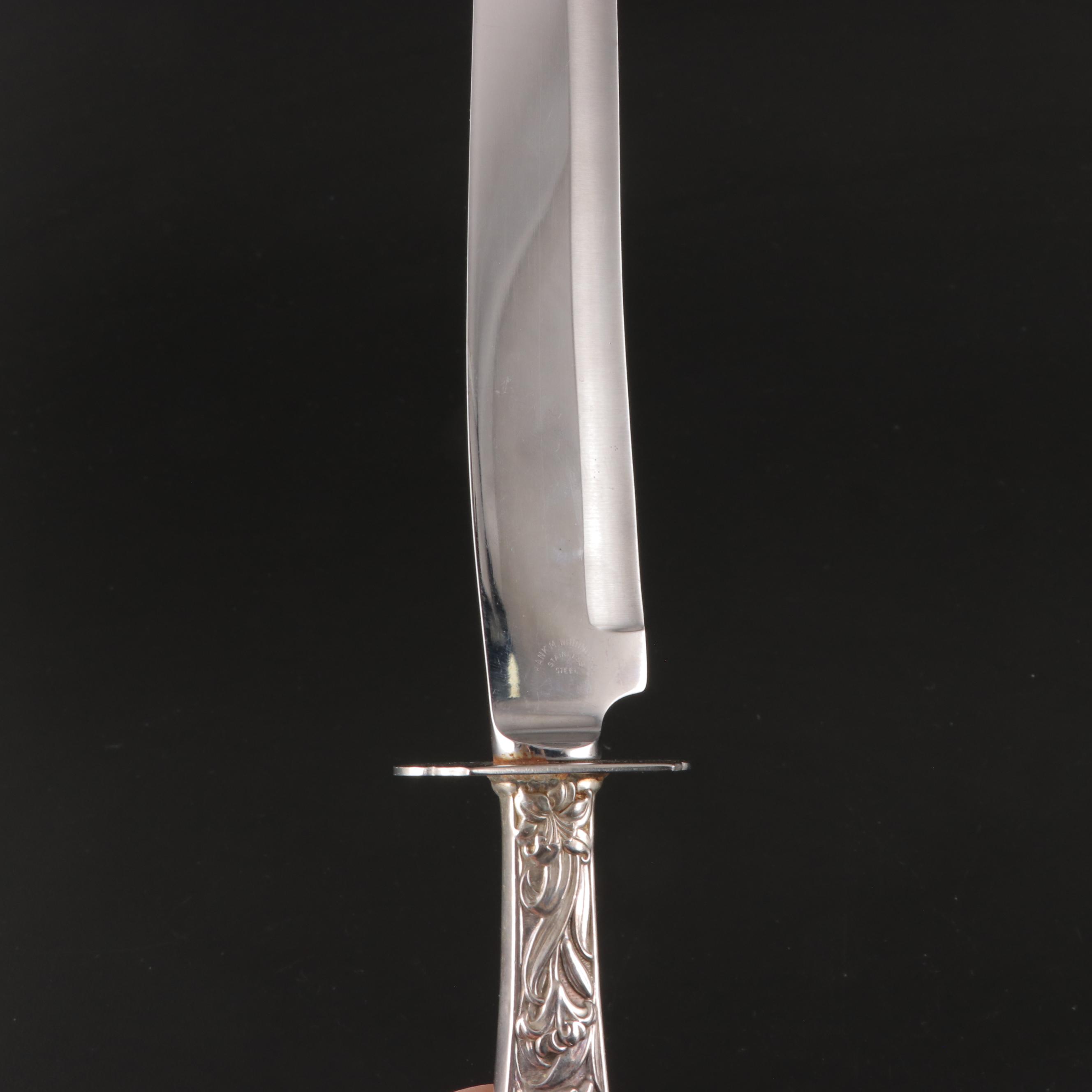 International Silver Co. Trays with Flower Frog and Other Silver Plate Utensils