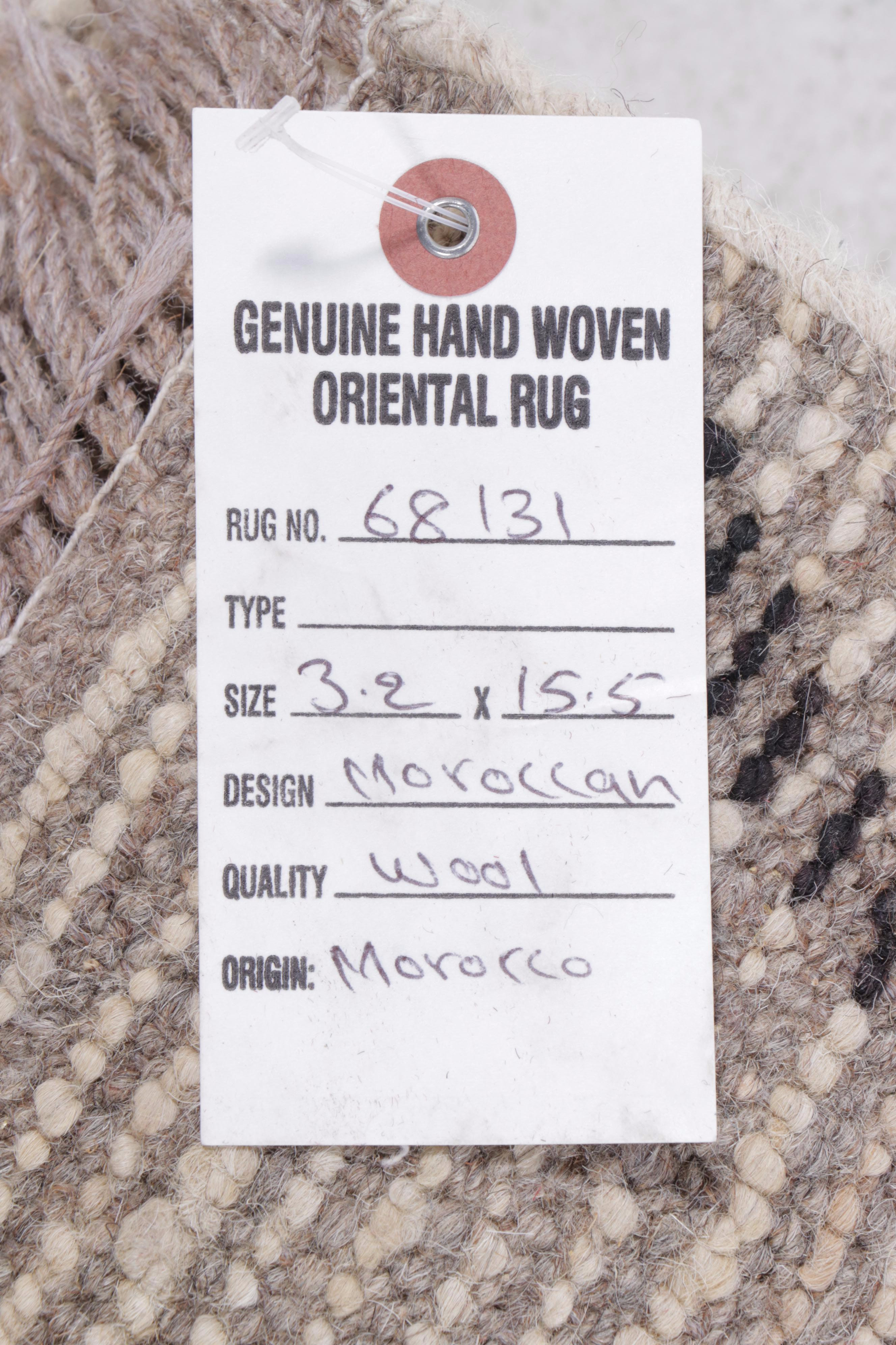 3'2 x 15'9 Hand-Knotted Moroccan Long Rug