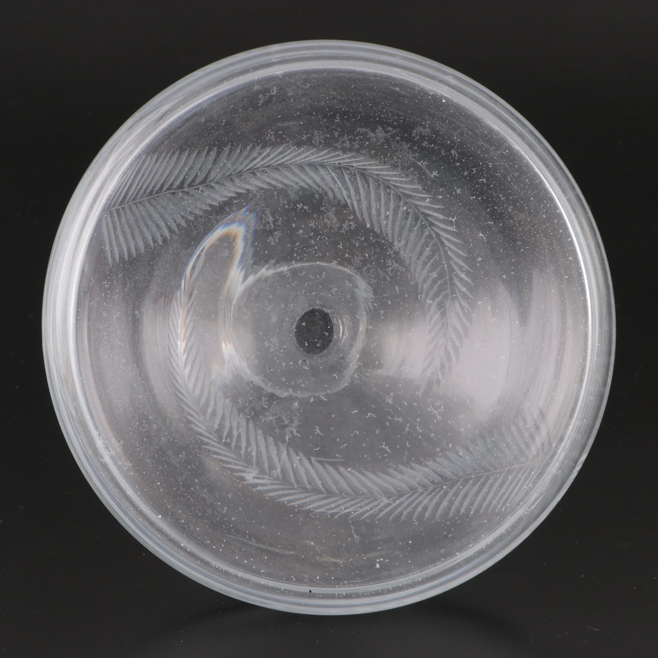 Etched Glass Ships Decanter