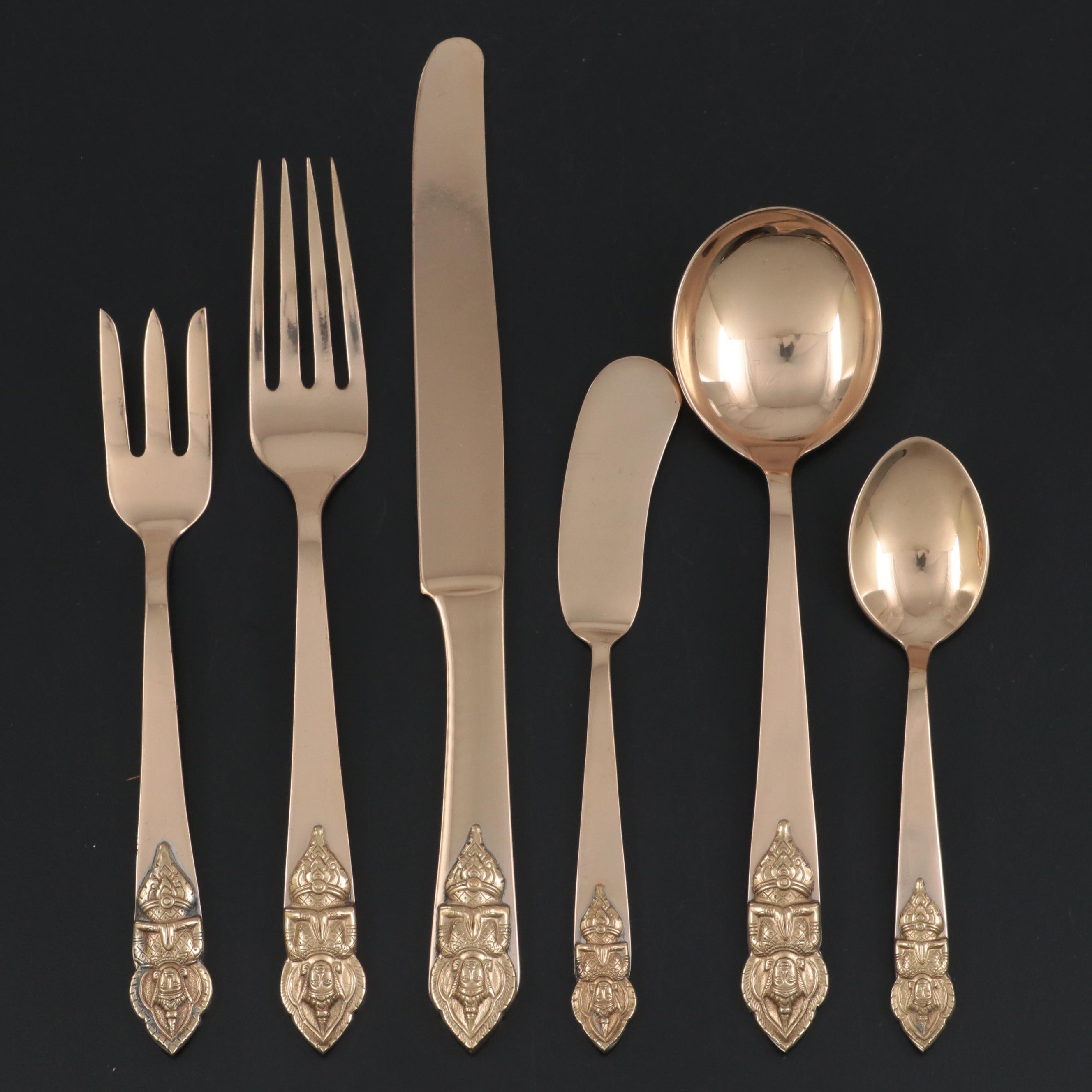 Amfarco Star of Siam Gold Tempered Bronze Flatware