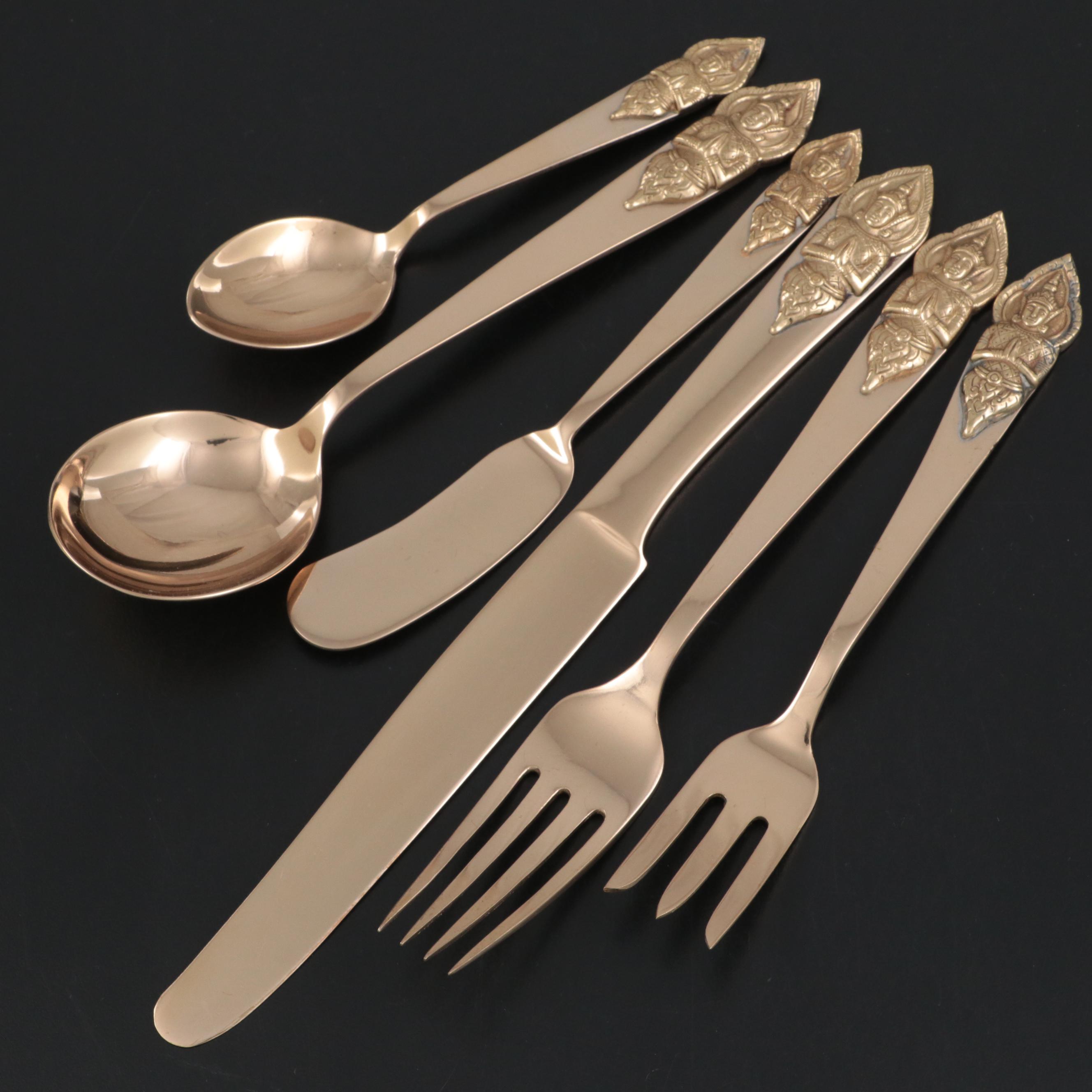 Amfarco Star of Siam Gold Tempered Bronze Flatware
