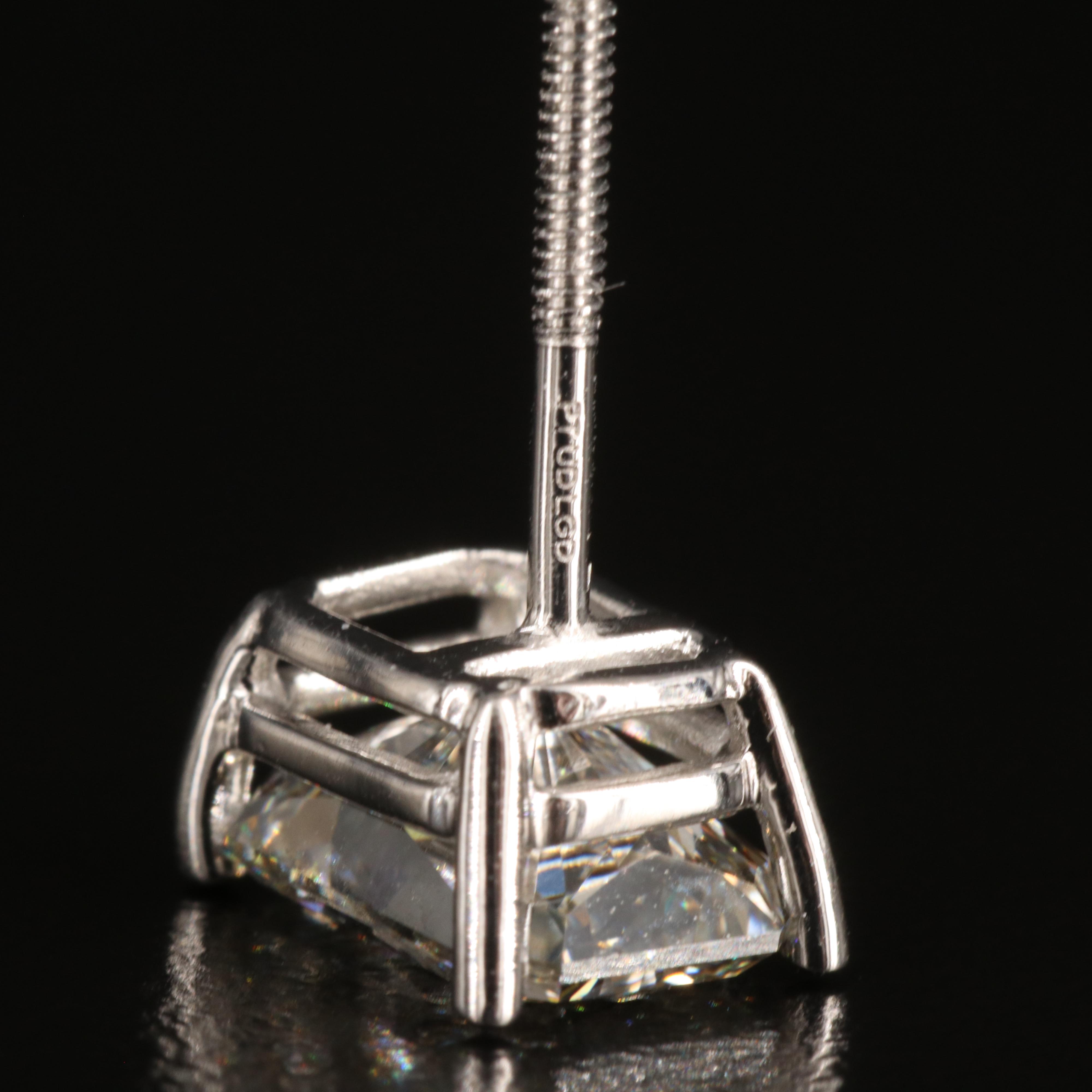 Platinum 3.20 CTW Lab Grown Diamond Earrings