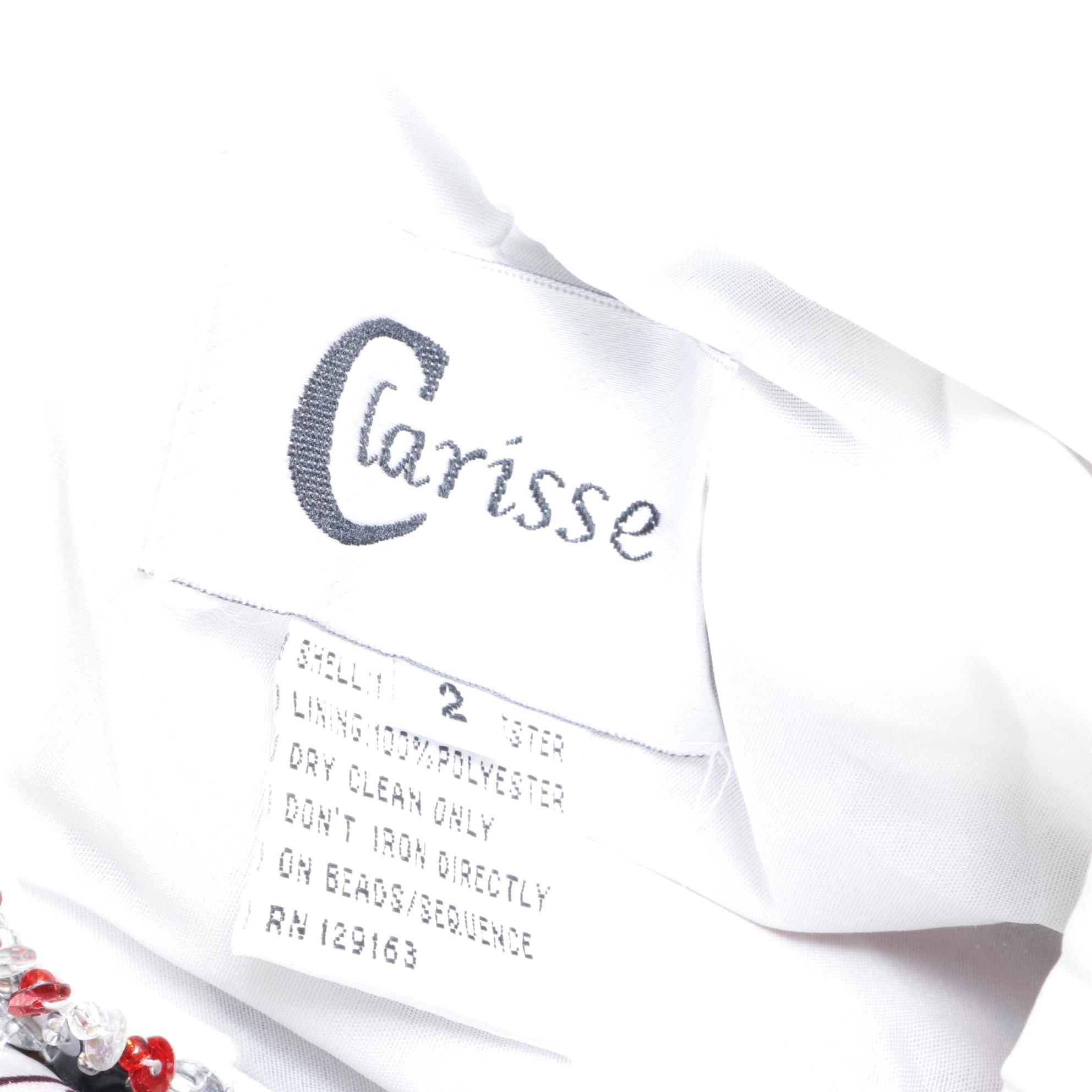 Clarisse Embellished Floral Evening Dress with Scarf