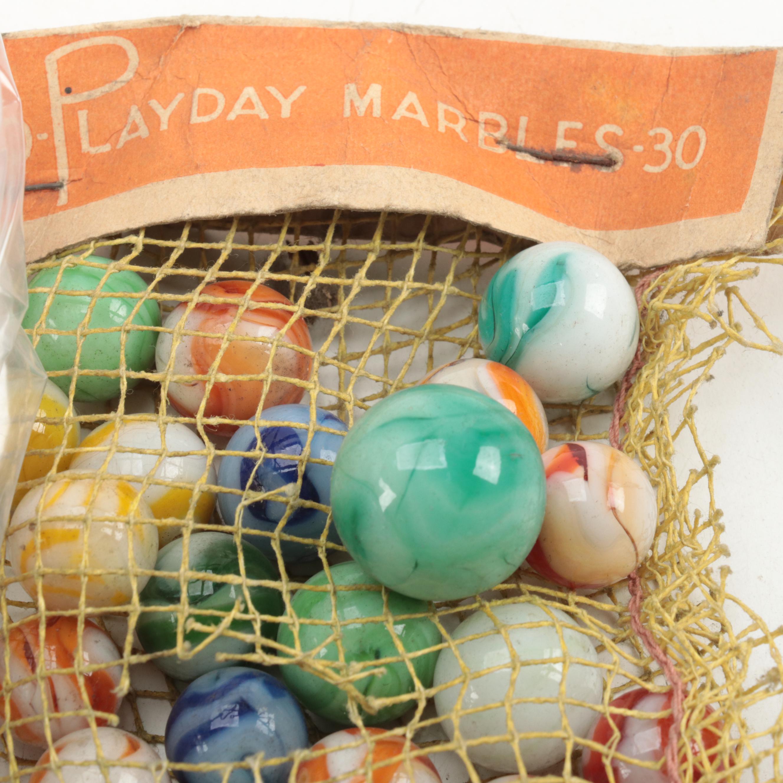 Pay Day with Other Swirl Glass Marbles and Yo-Yo Toys