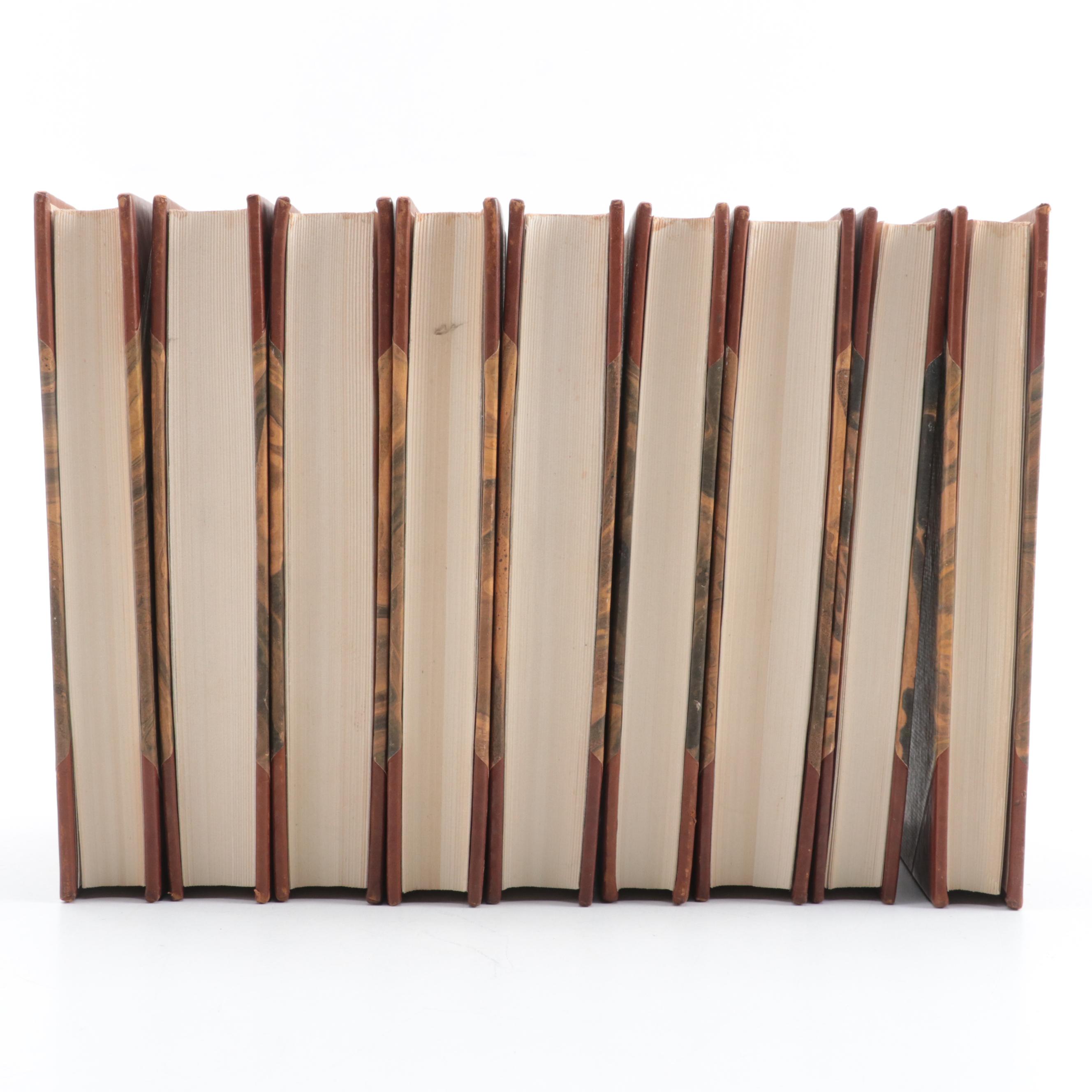Leather Bound "Skrifter av Hans Larsson" Nine-Volume Set, 1920–1925