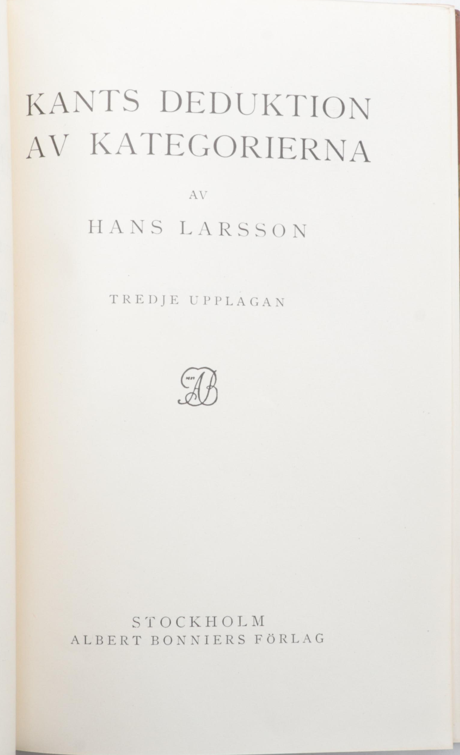 Leather Bound "Skrifter av Hans Larsson" Nine-Volume Set, 1920–1925