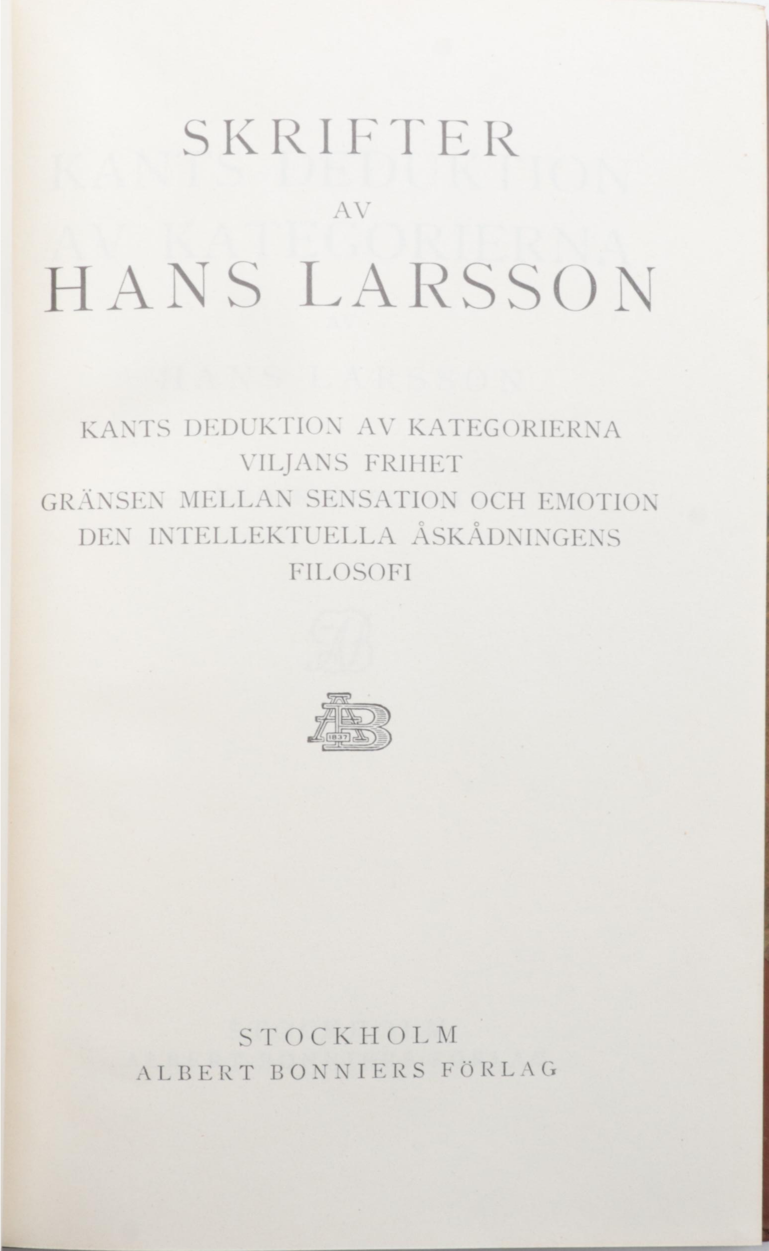 Leather Bound "Skrifter av Hans Larsson" Nine-Volume Set, 1920–1925