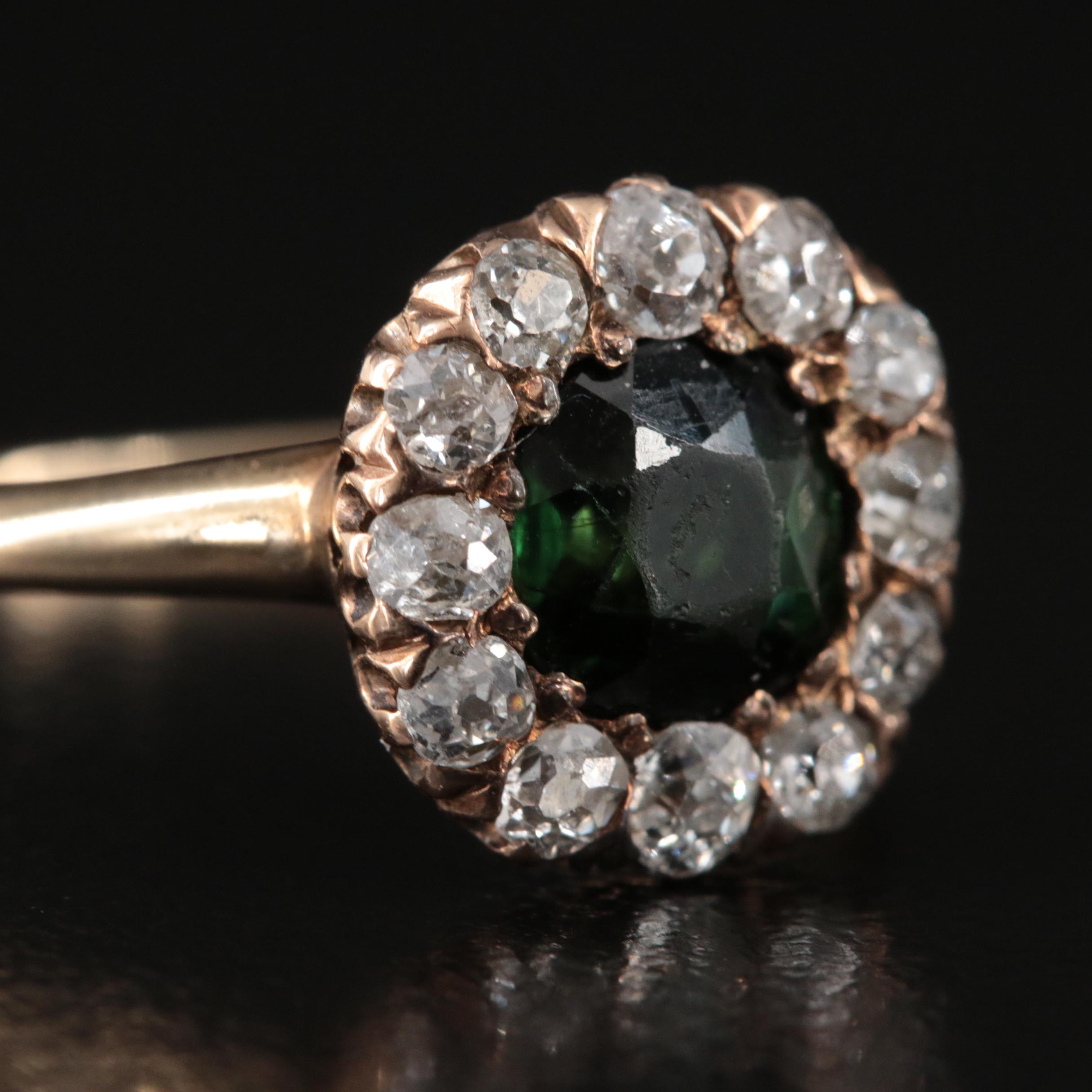 14K Tourmaline and Diamond Ring
