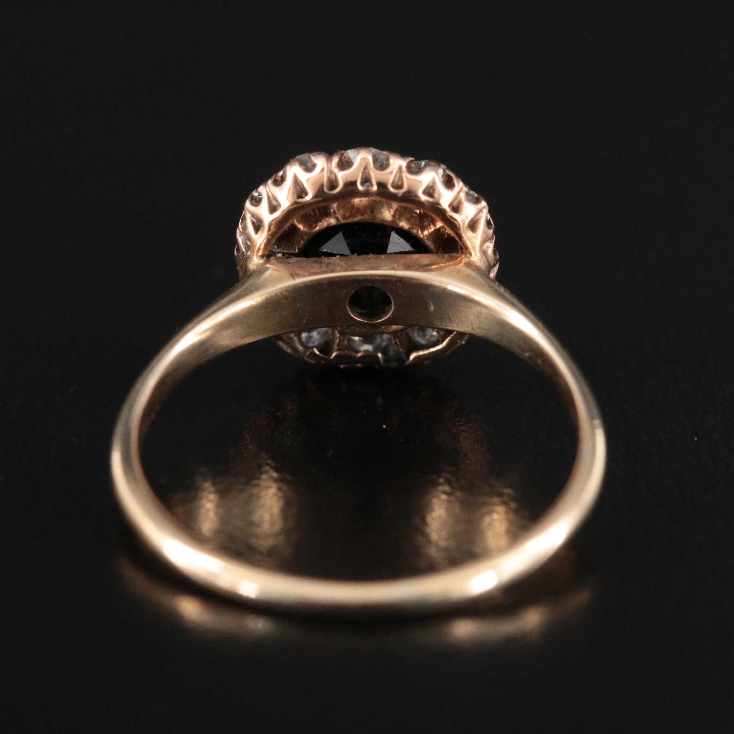 14K Tourmaline and Diamond Ring