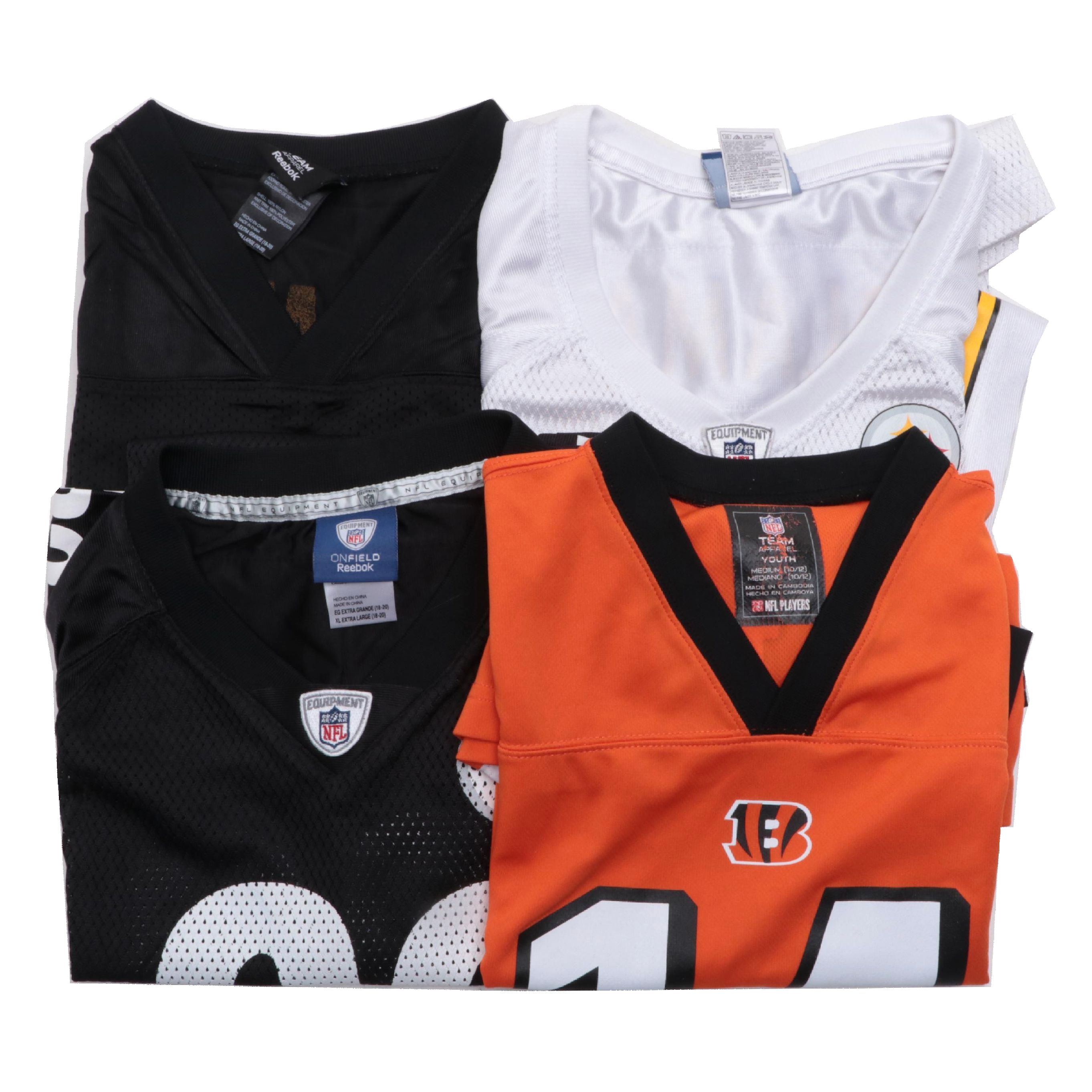 Pittsburgh Steelers, Cincinnati Bengals Football Jerseys with Dalton, Polamalu