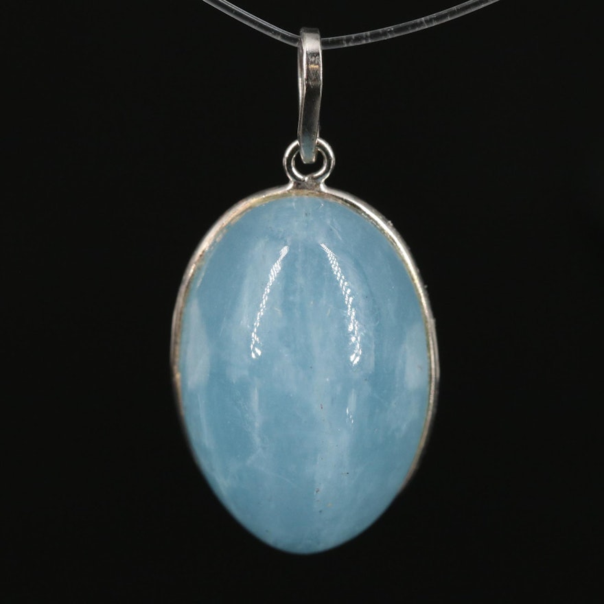 14K Aquamarine Pendant