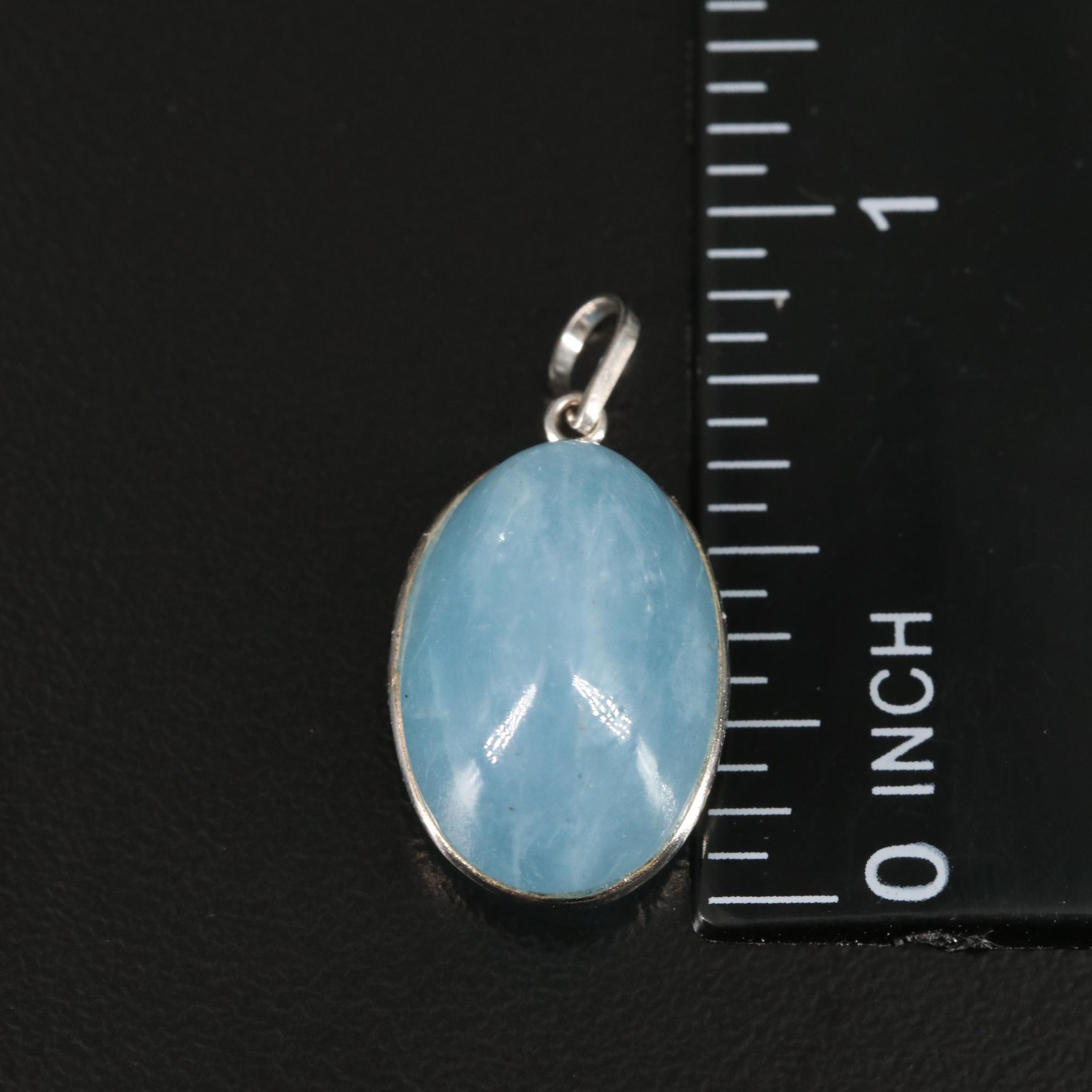 14K Aquamarine Pendant