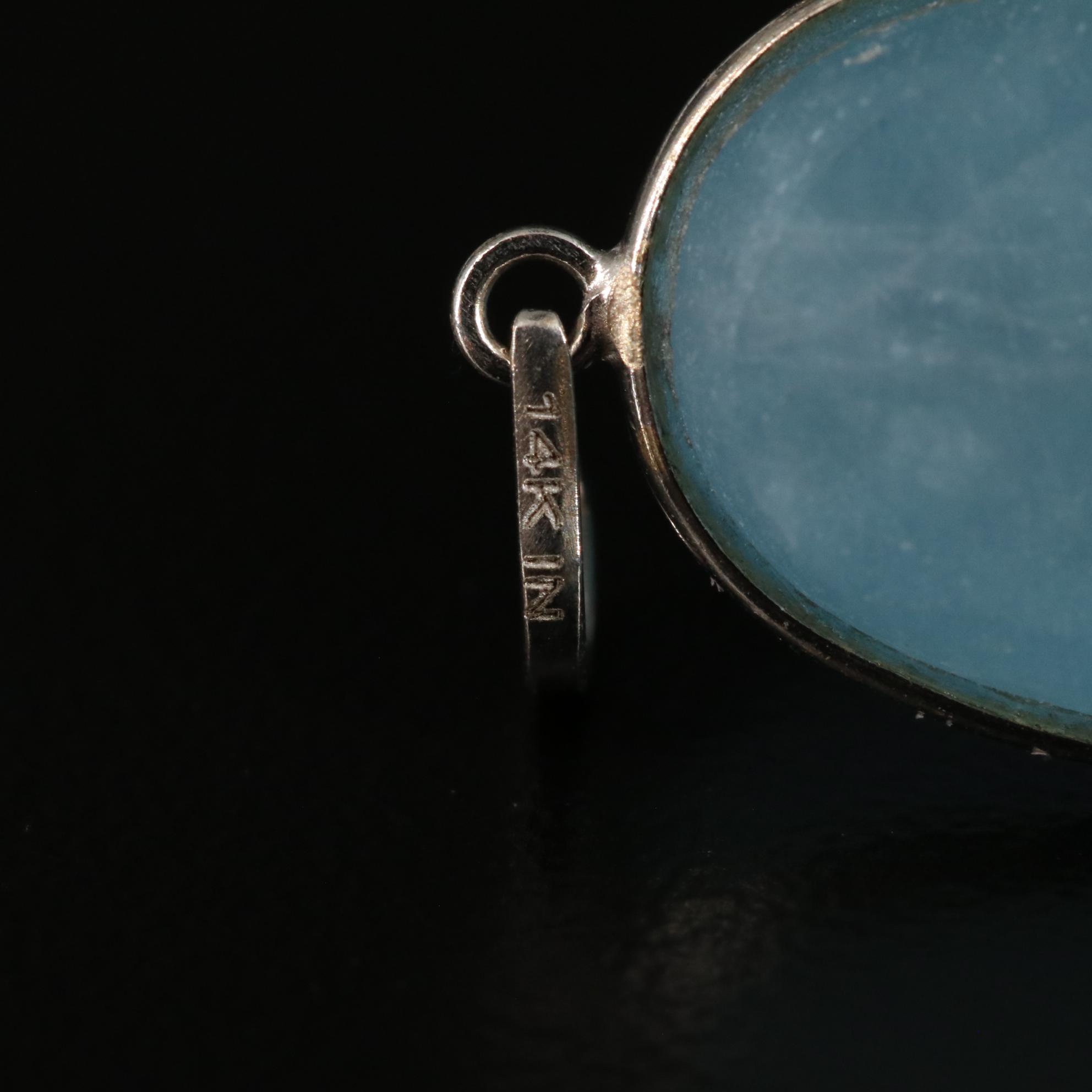 14K Aquamarine Pendant