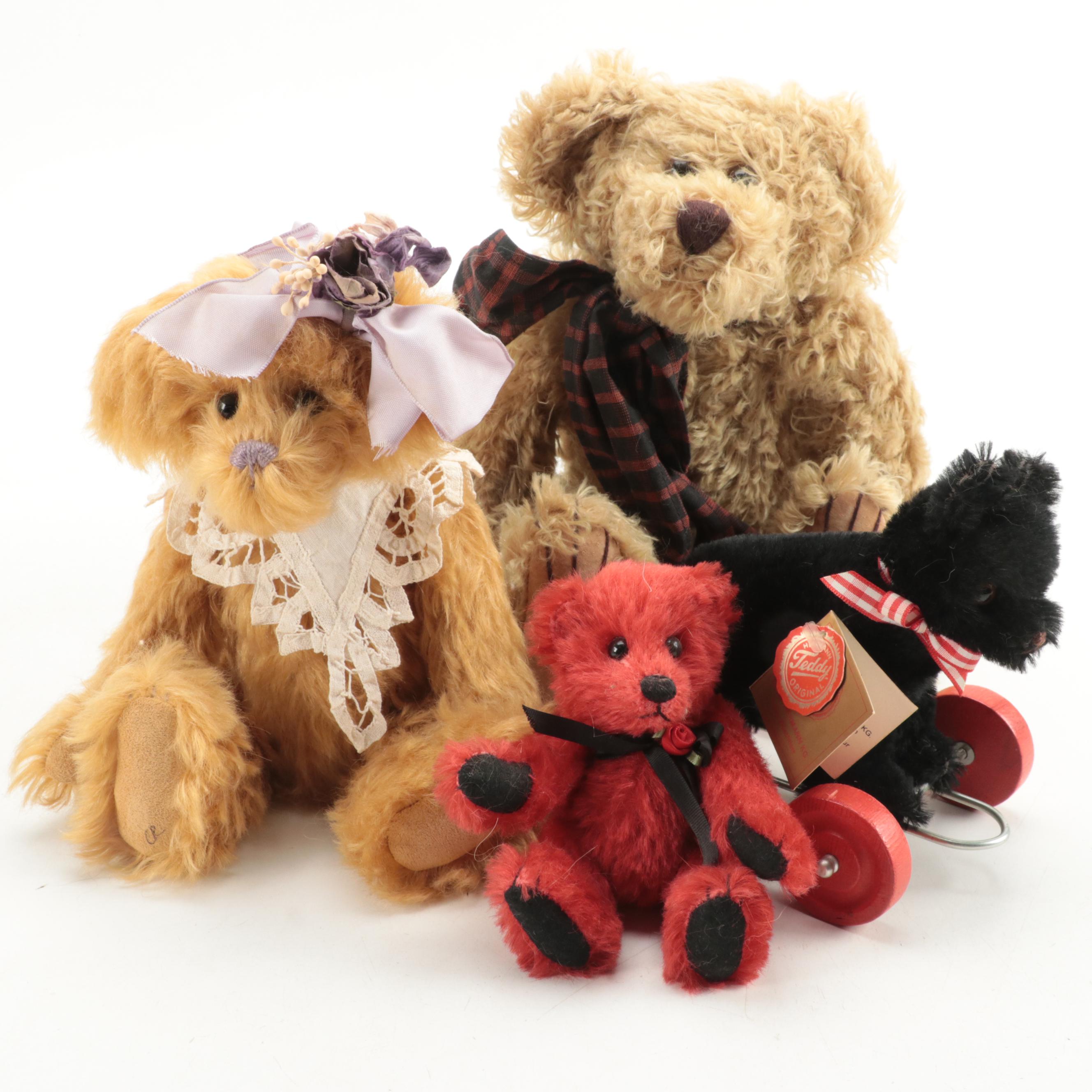 Hermann Pull Toy and Other Teddy Bears