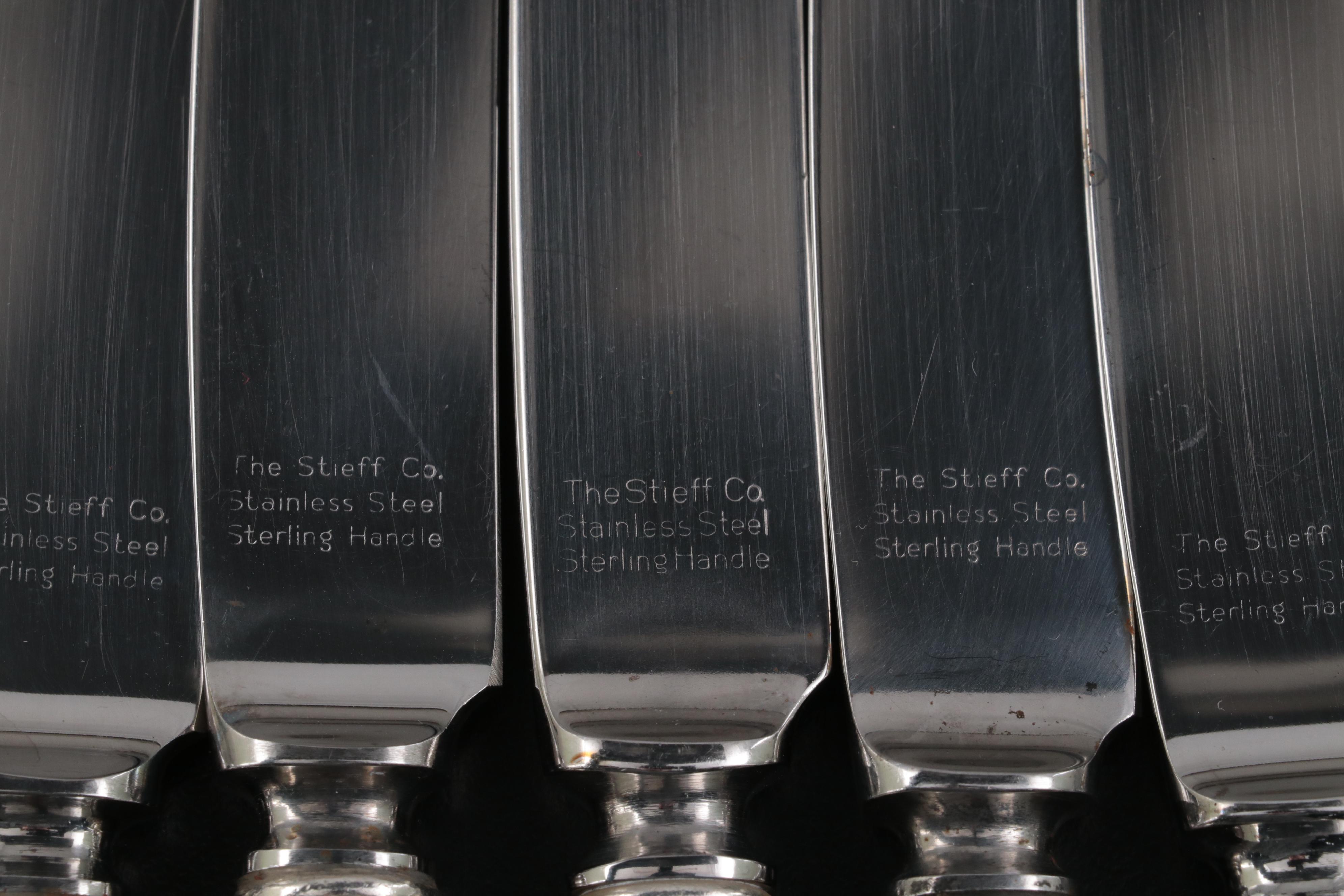 Stieff "Stieff Rose" Sterling Silver Flatware with Serving Utensils