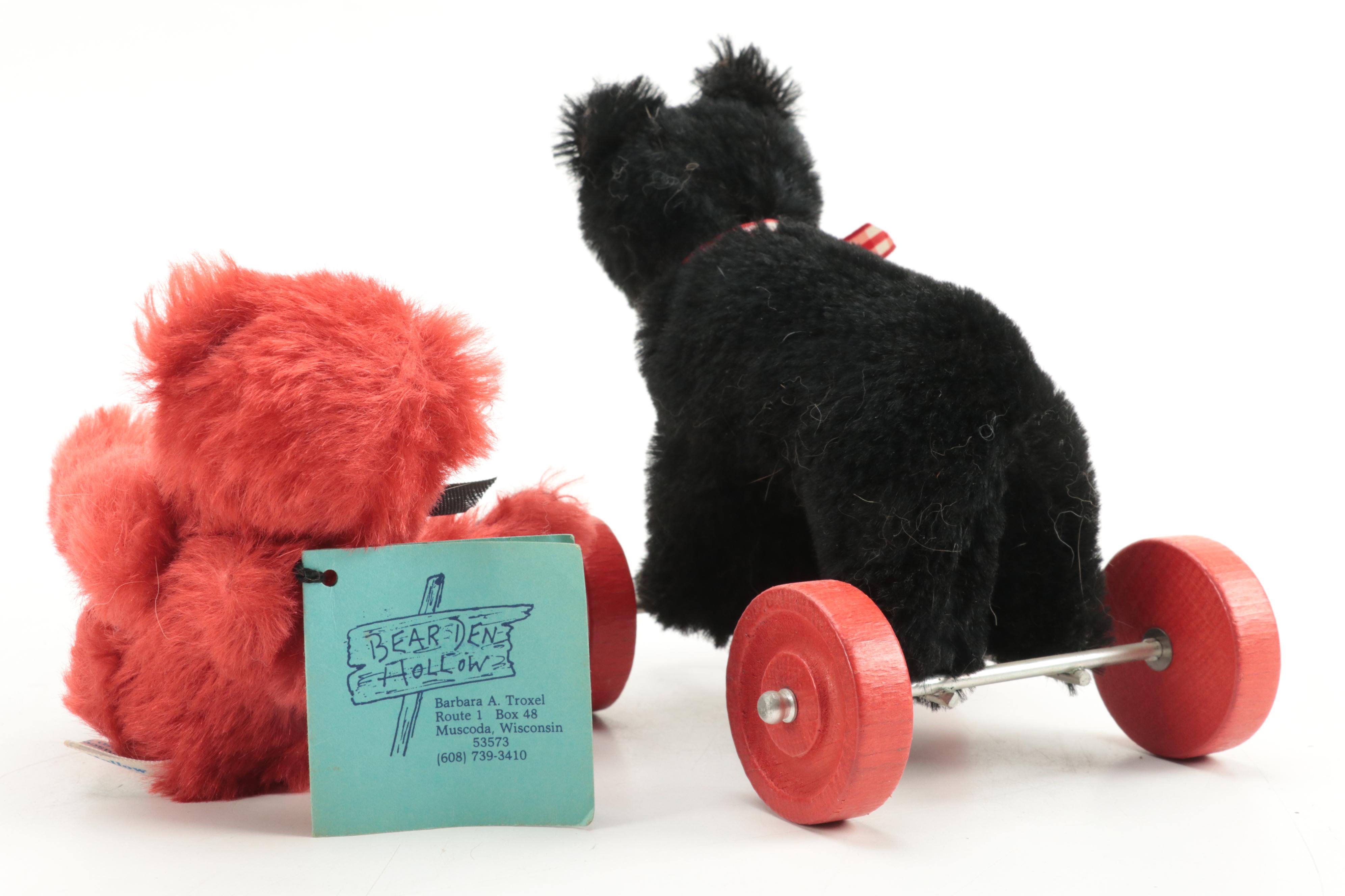 Hermann Pull Toy and Other Teddy Bears