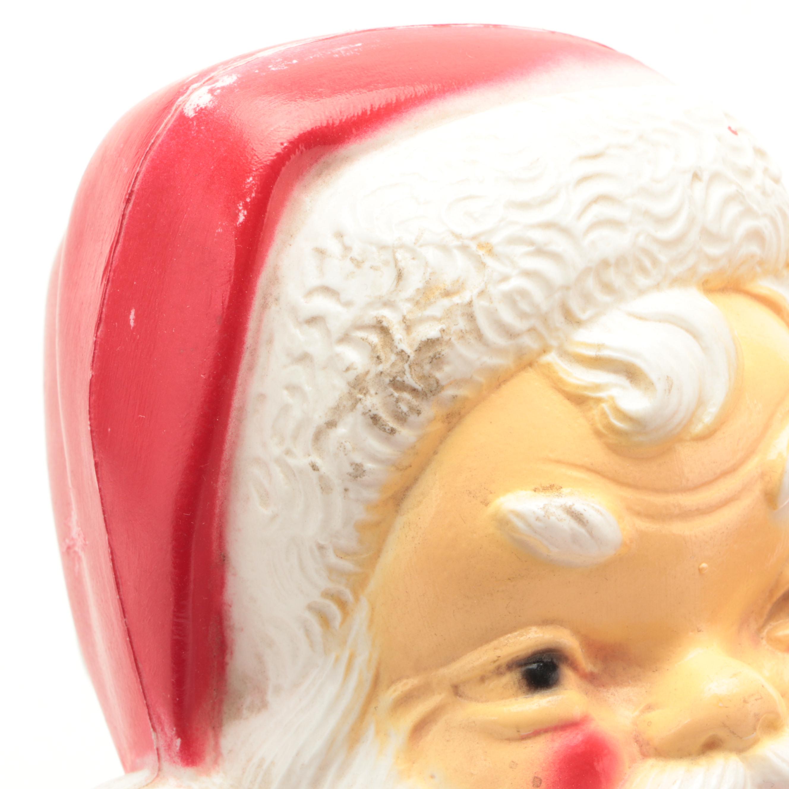 Carolina and Empire Plastic Blow Mold Santa Claus Lighted Decorations