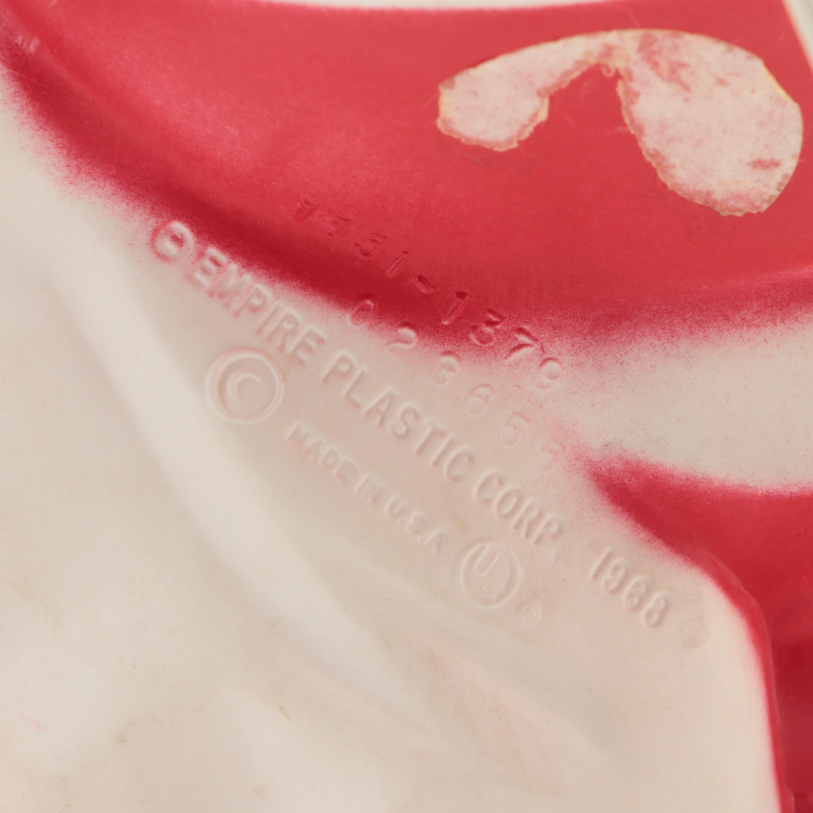 Carolina and Empire Plastic Blow Mold Santa Claus Lighted Decorations