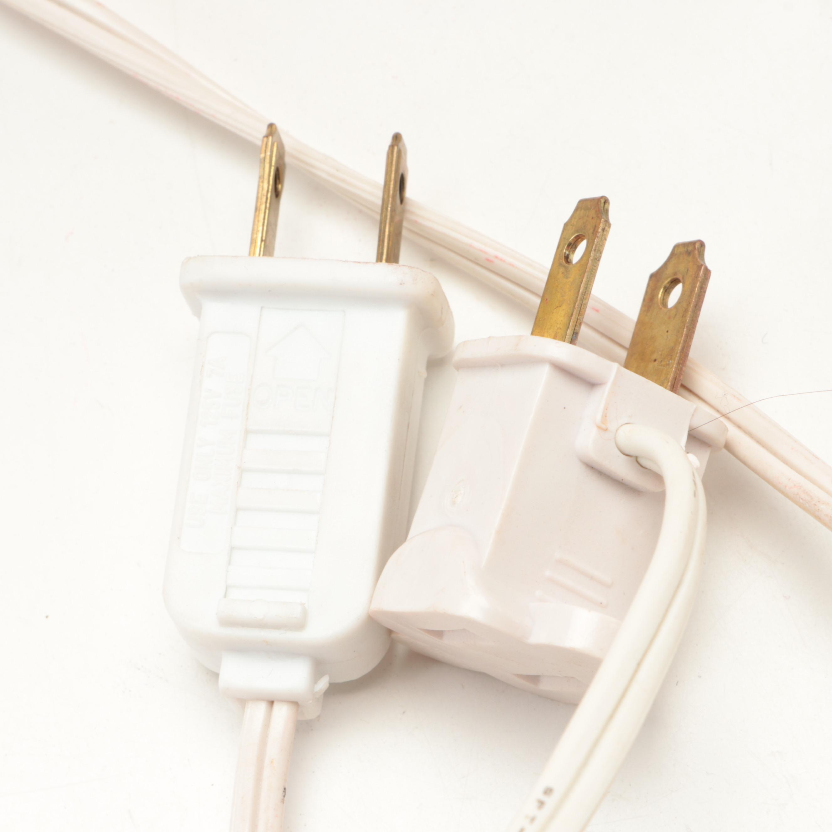 Carolina and Empire Plastic Blow Mold Santa Claus Lighted Decorations