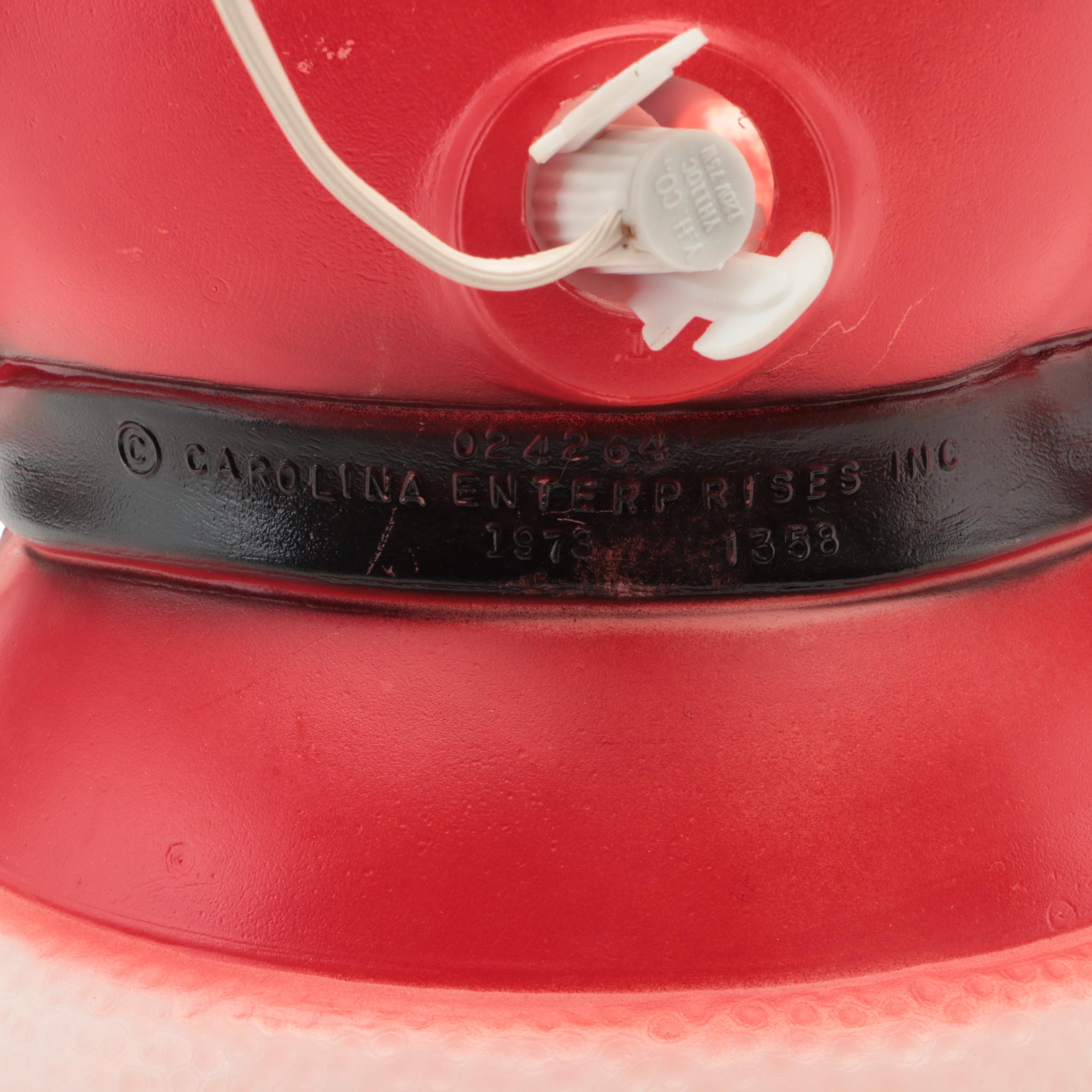 Carolina and Empire Plastic Blow Mold Santa Claus Lighted Decorations