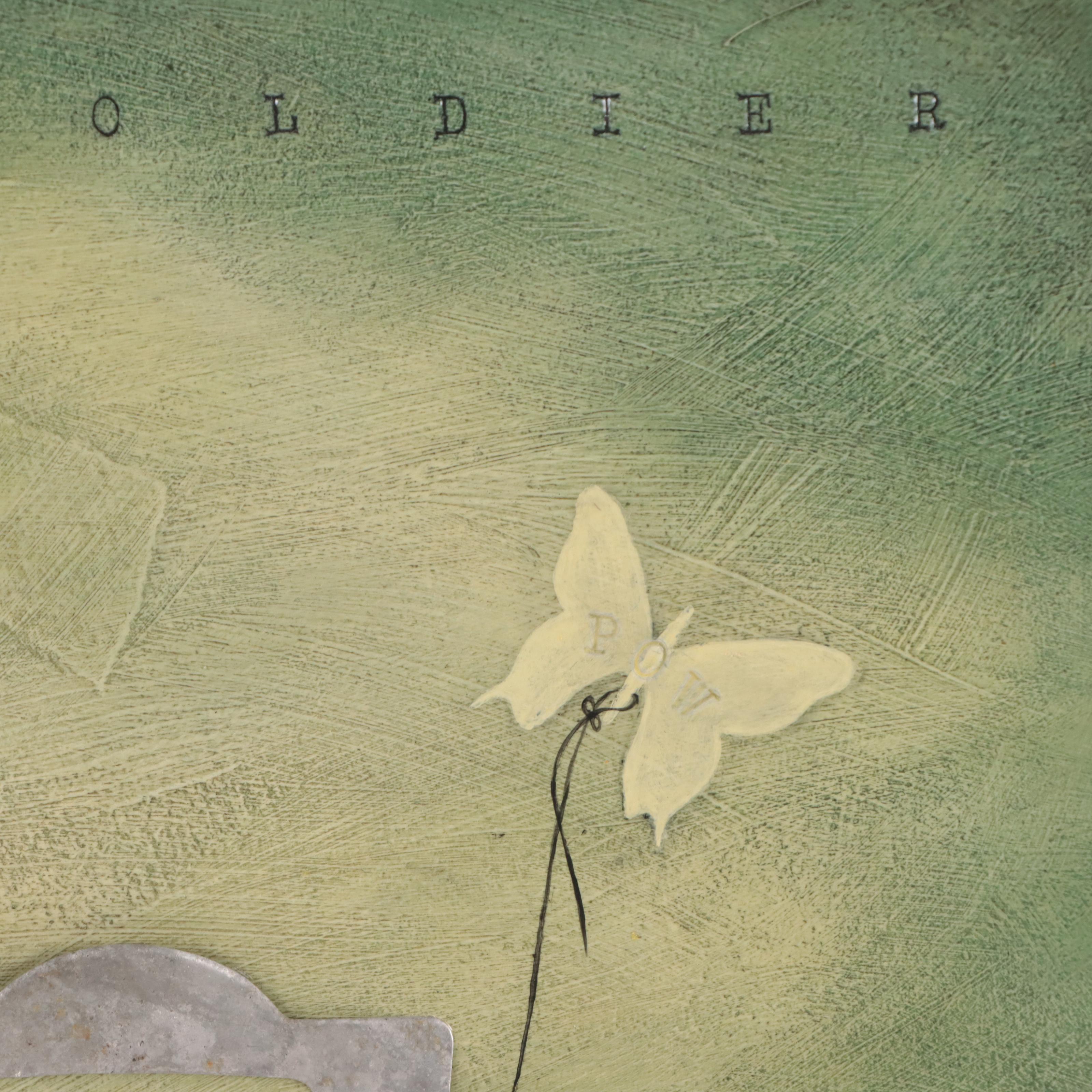 Sheryl Pierson Mixed Media Composition "Tin Solider," 21st Century