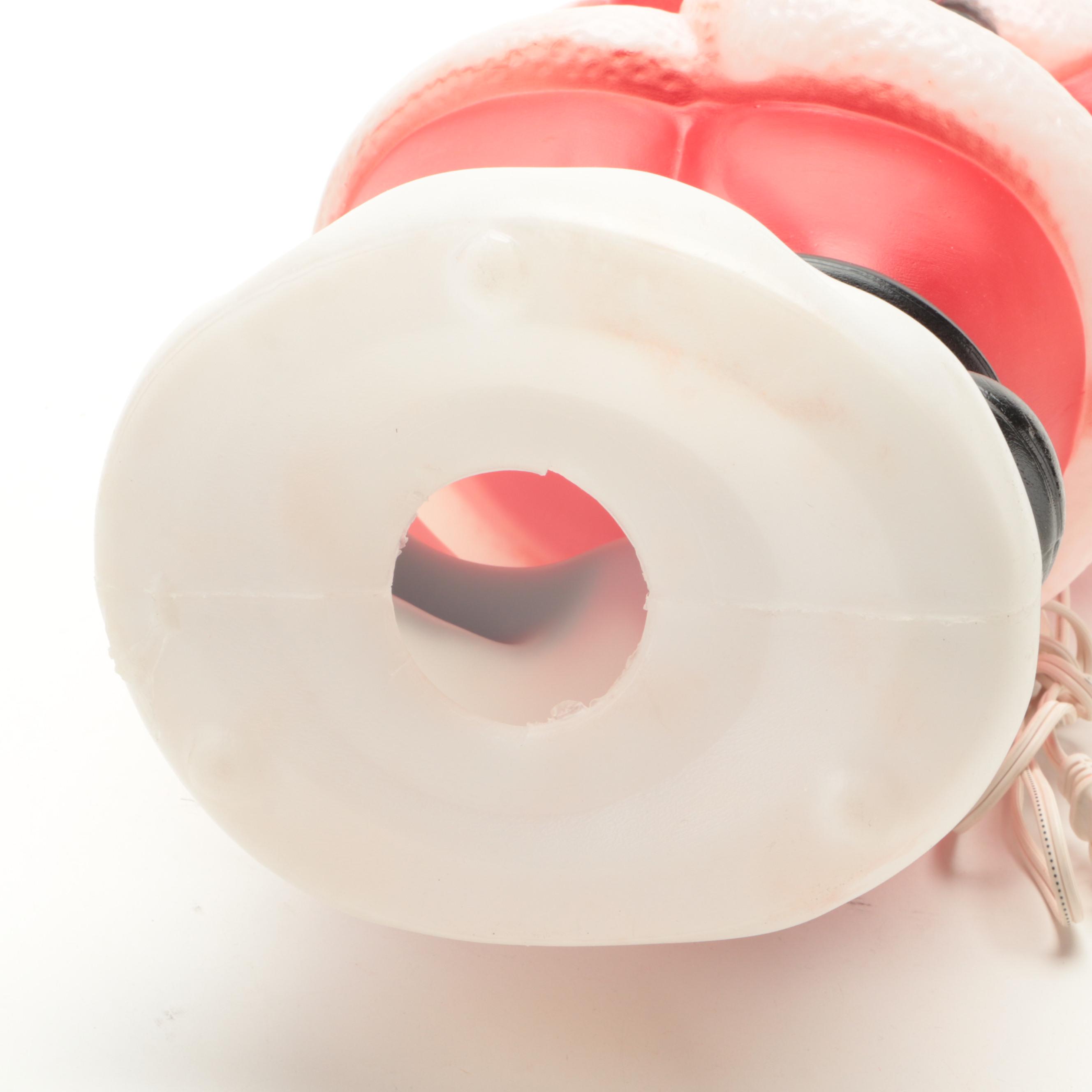 Carolina and Empire Plastic Blow Mold Santa Claus Lighted Decorations