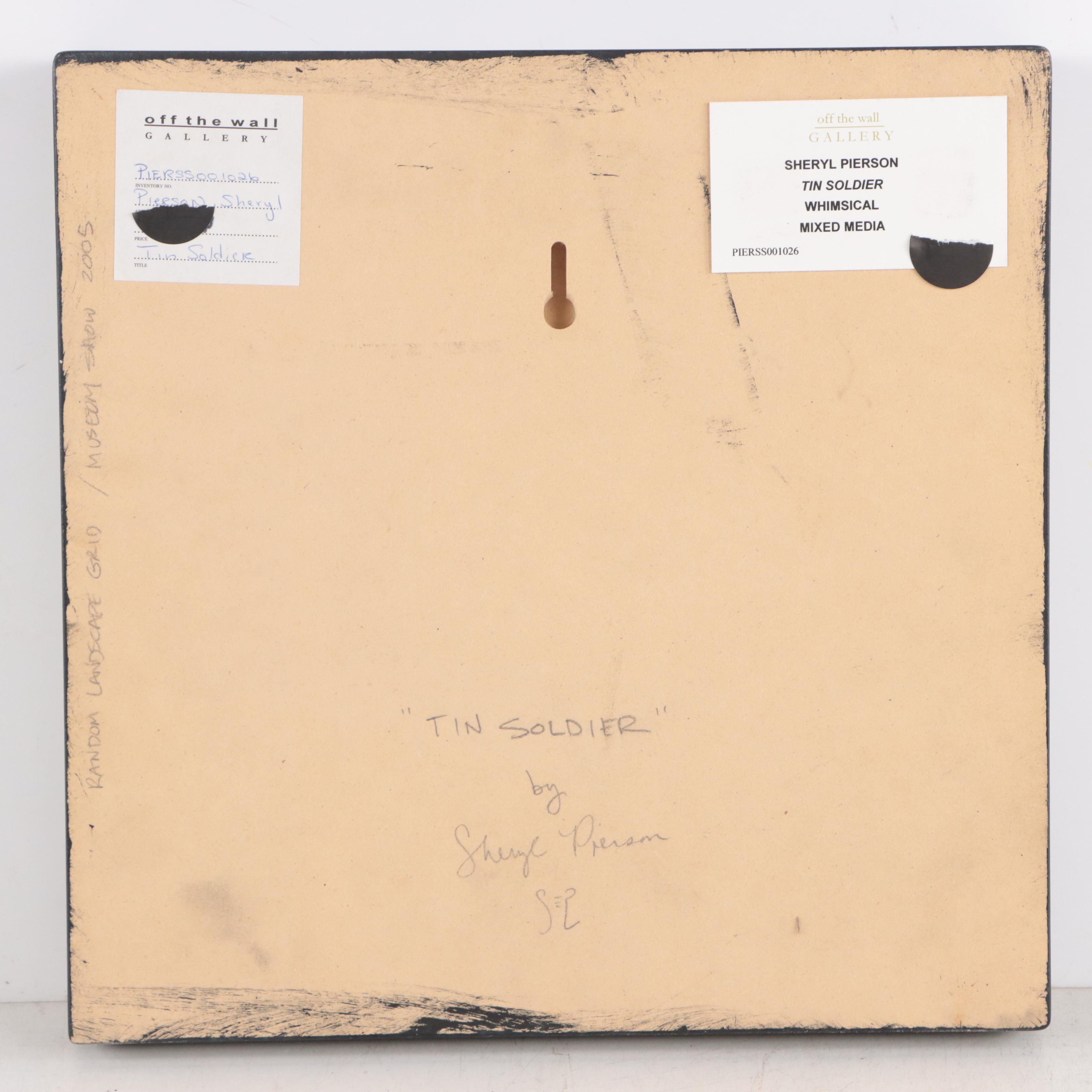 Sheryl Pierson Mixed Media Composition "Tin Solider," 21st Century