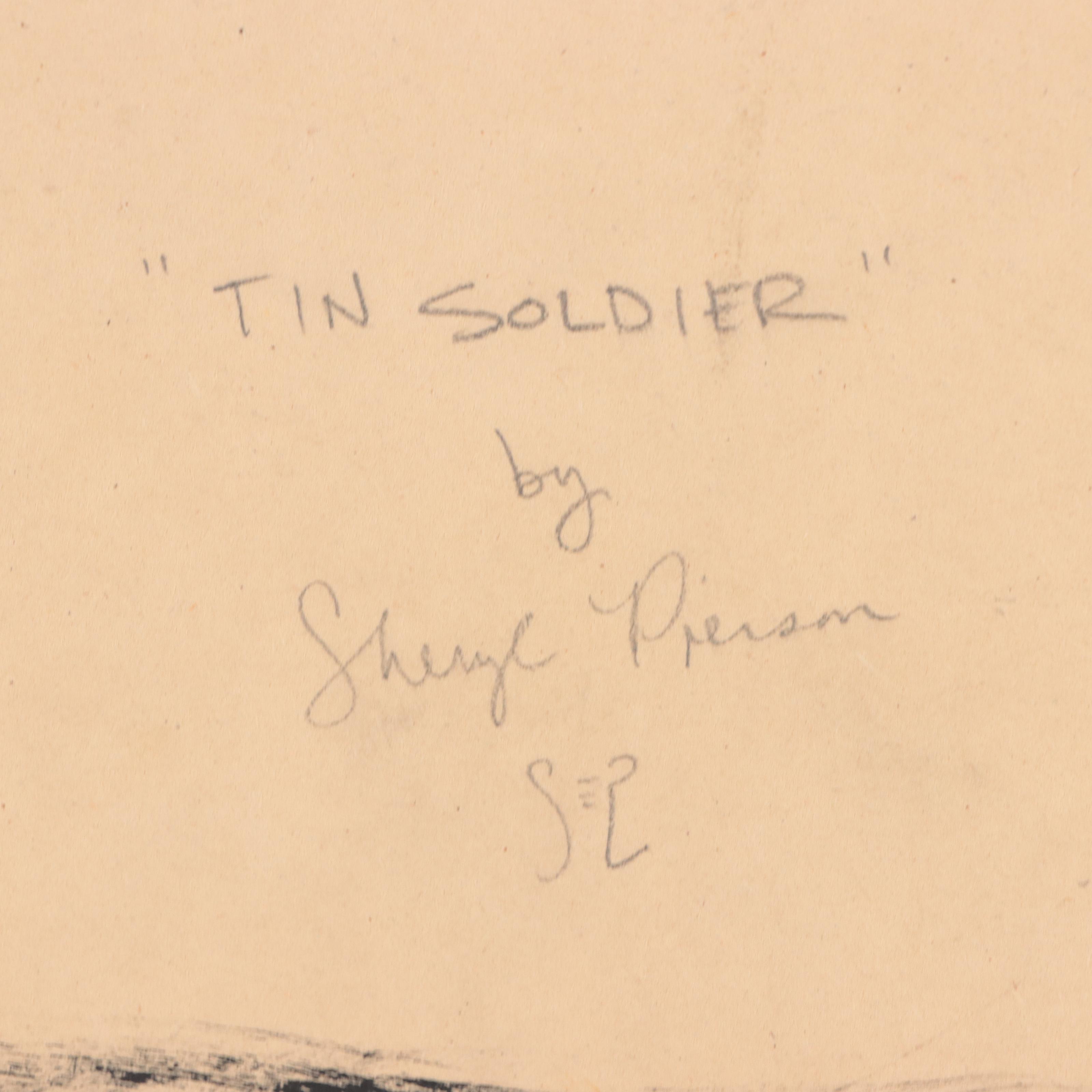 Sheryl Pierson Mixed Media Composition "Tin Solider," 21st Century