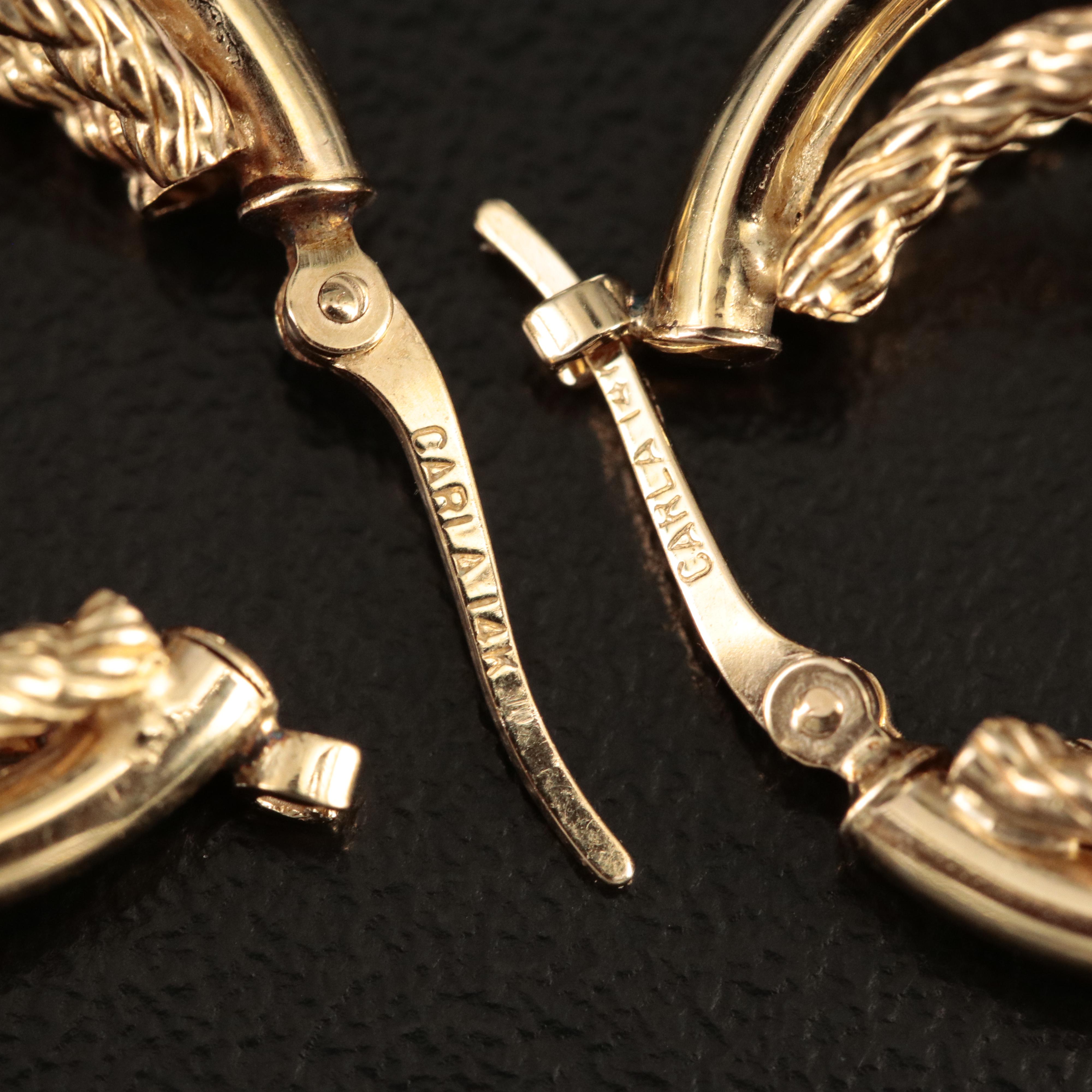 14K Triple Hoop Earrings